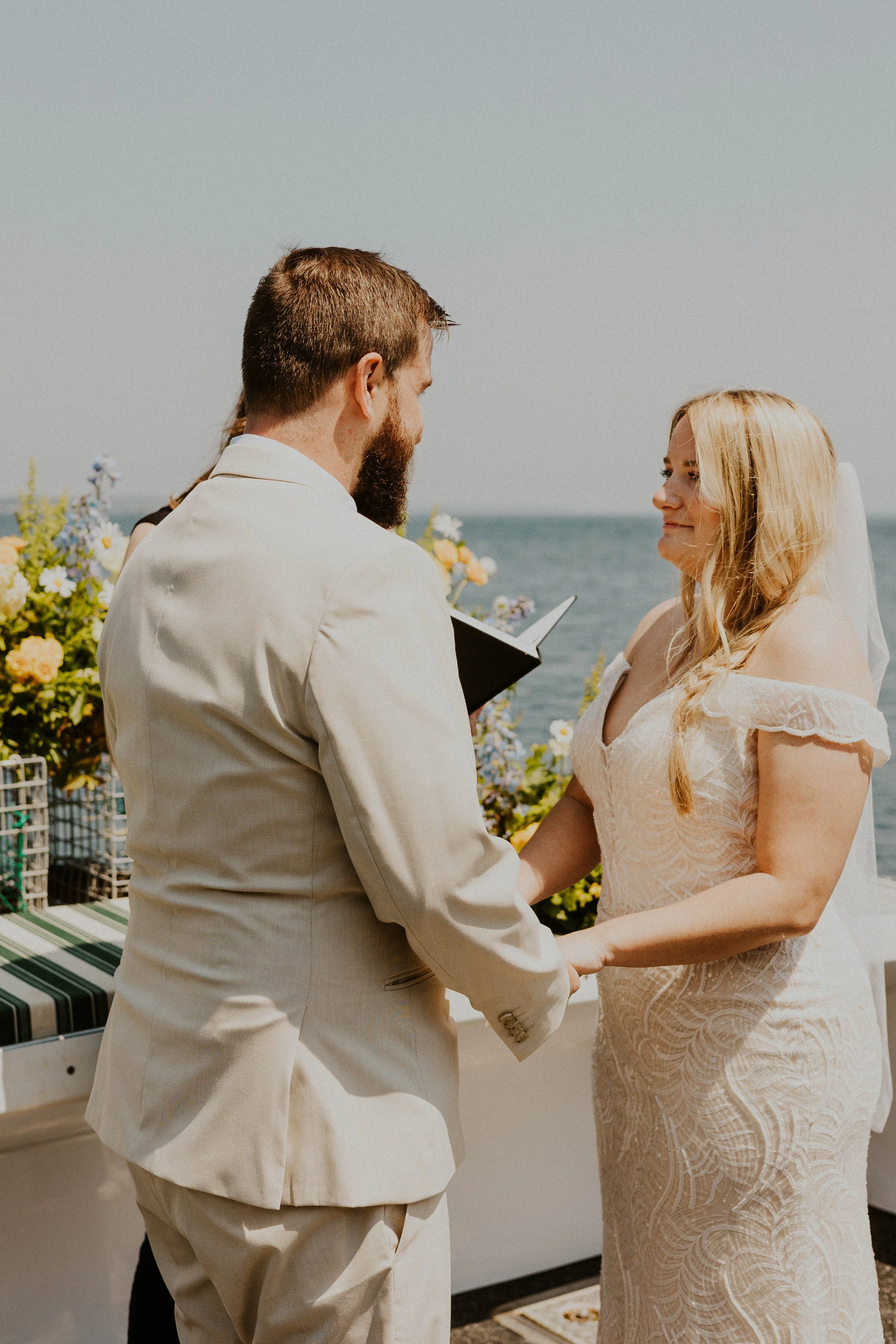 Bride and groom eloping
