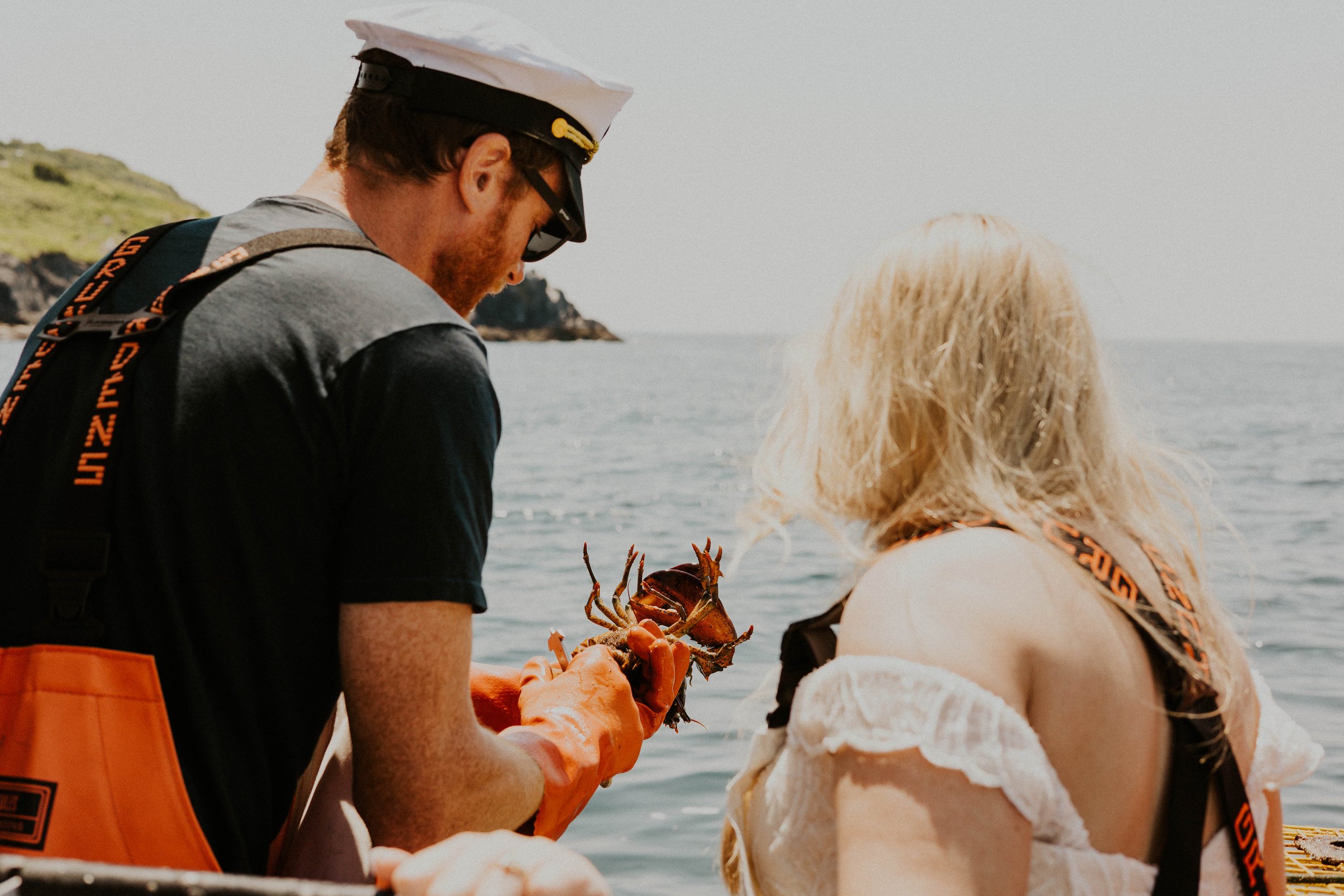 Captain Ethan teaching about lobsters