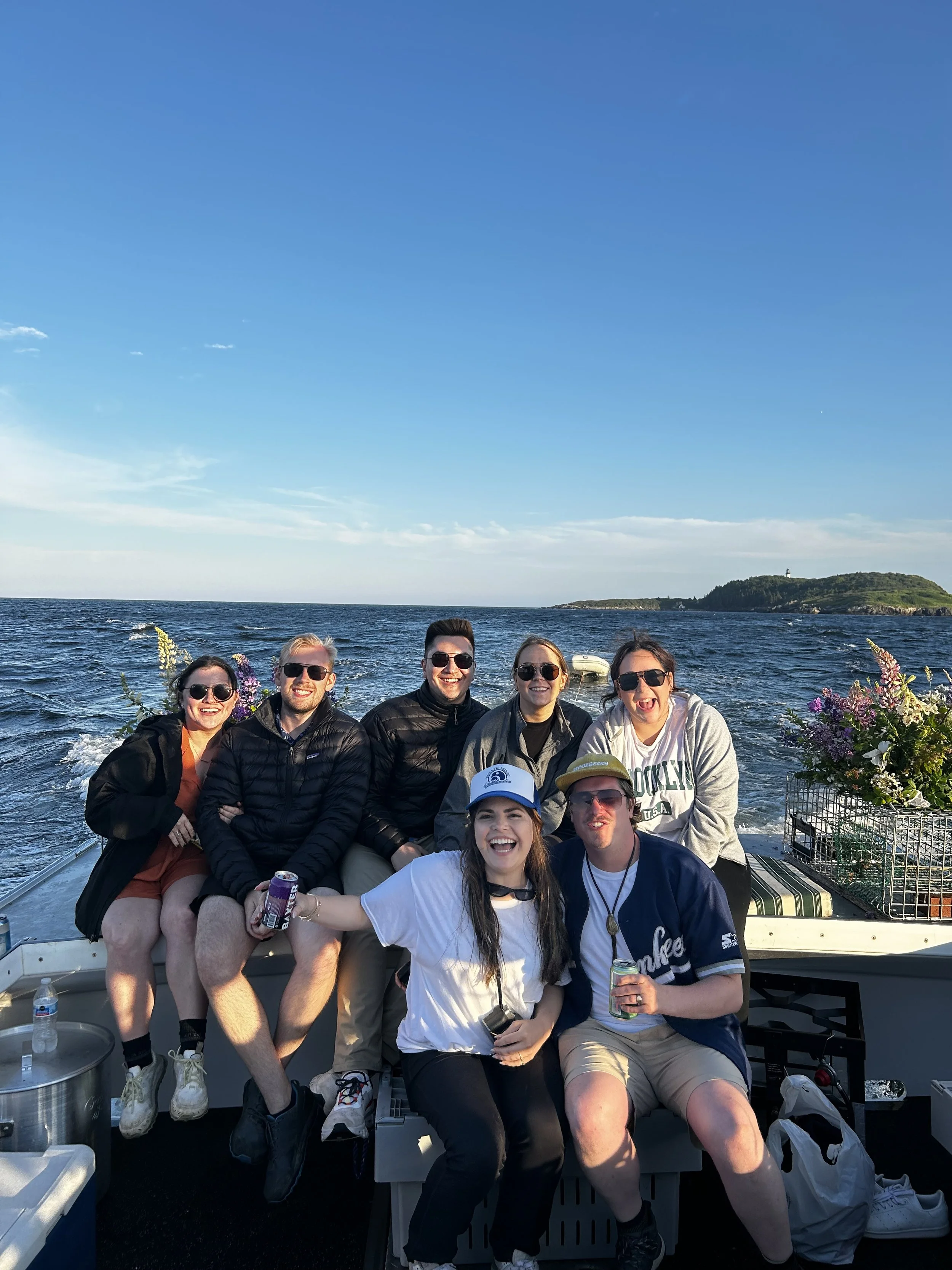 guests enjoying an intimate boat elopement celebration