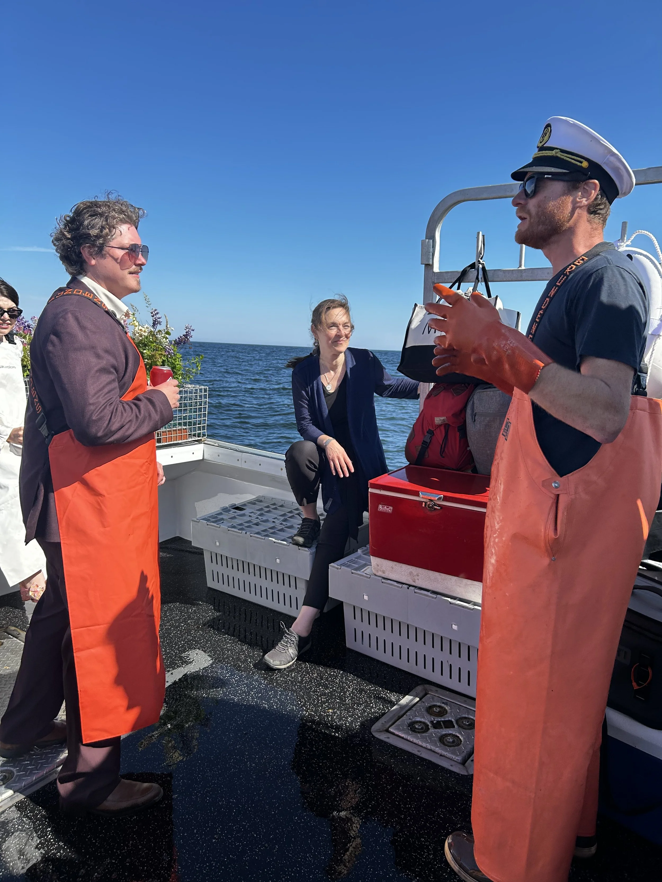 traditional Maine lobster dinner during elopement experience