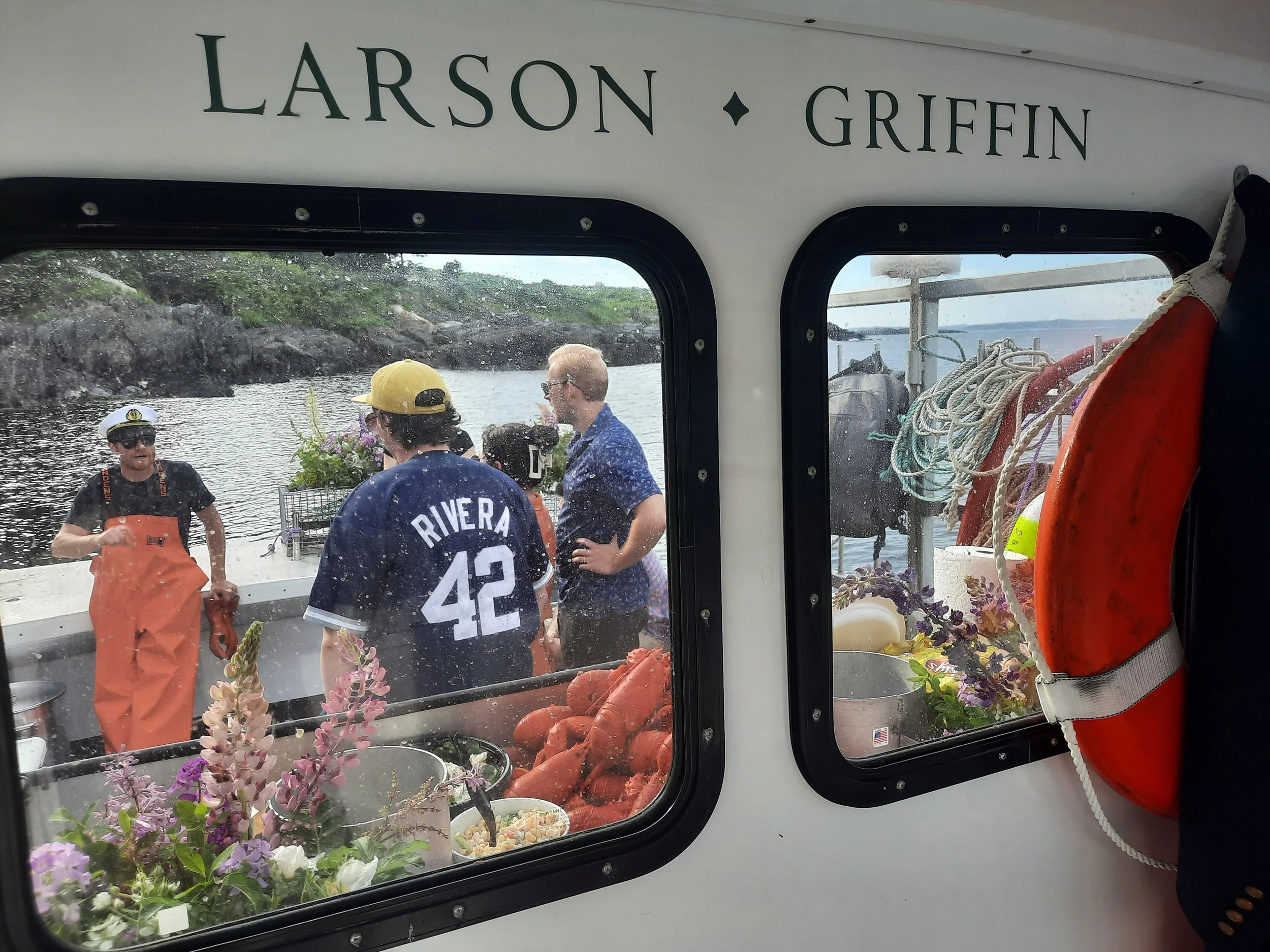coastal Maine elopement with lobster bake on the water