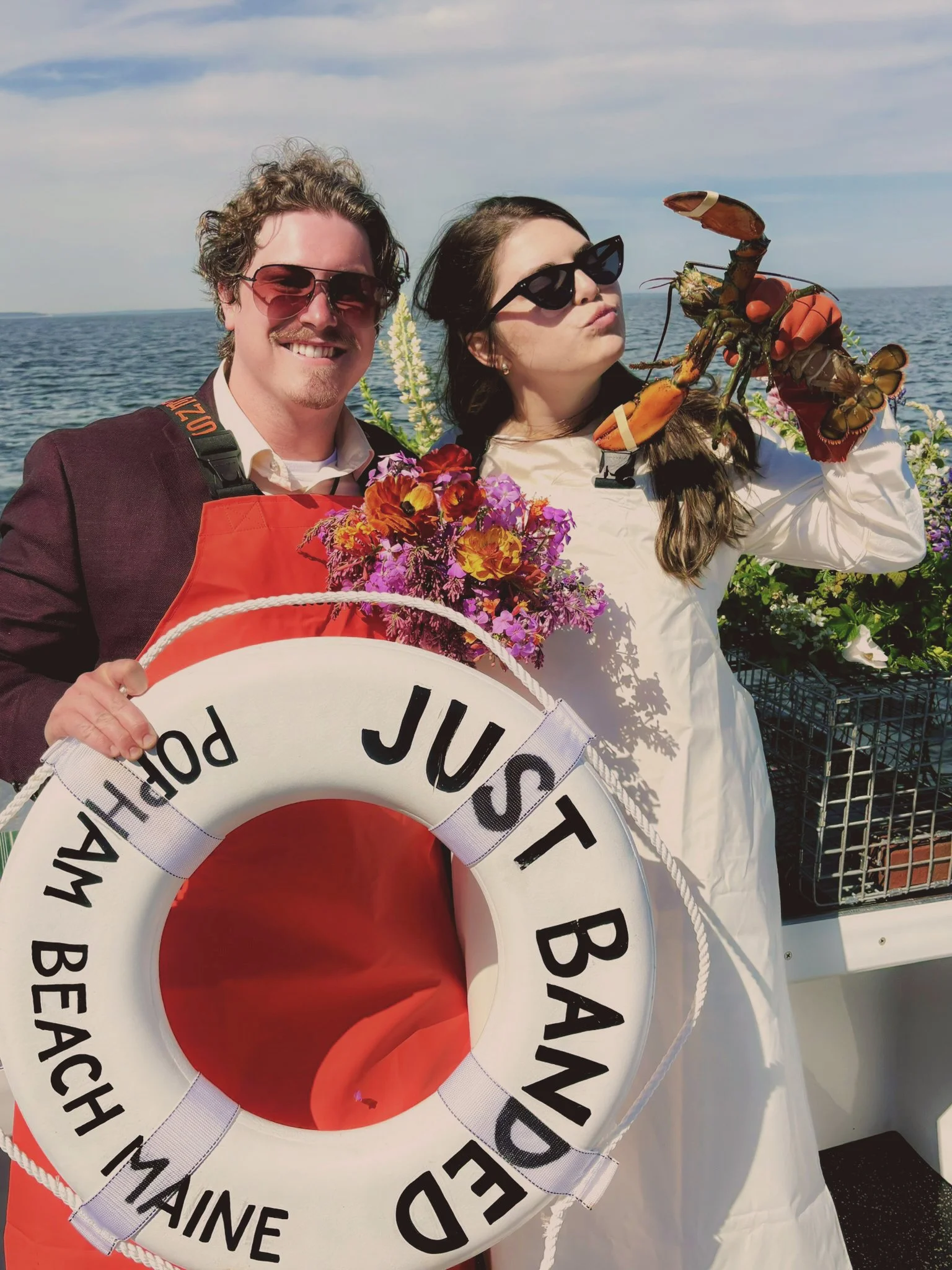 Rose and Addison’s Micro, Intimate Wedding Celebration with Just Banded on the Waters of Maine’s Midcoast