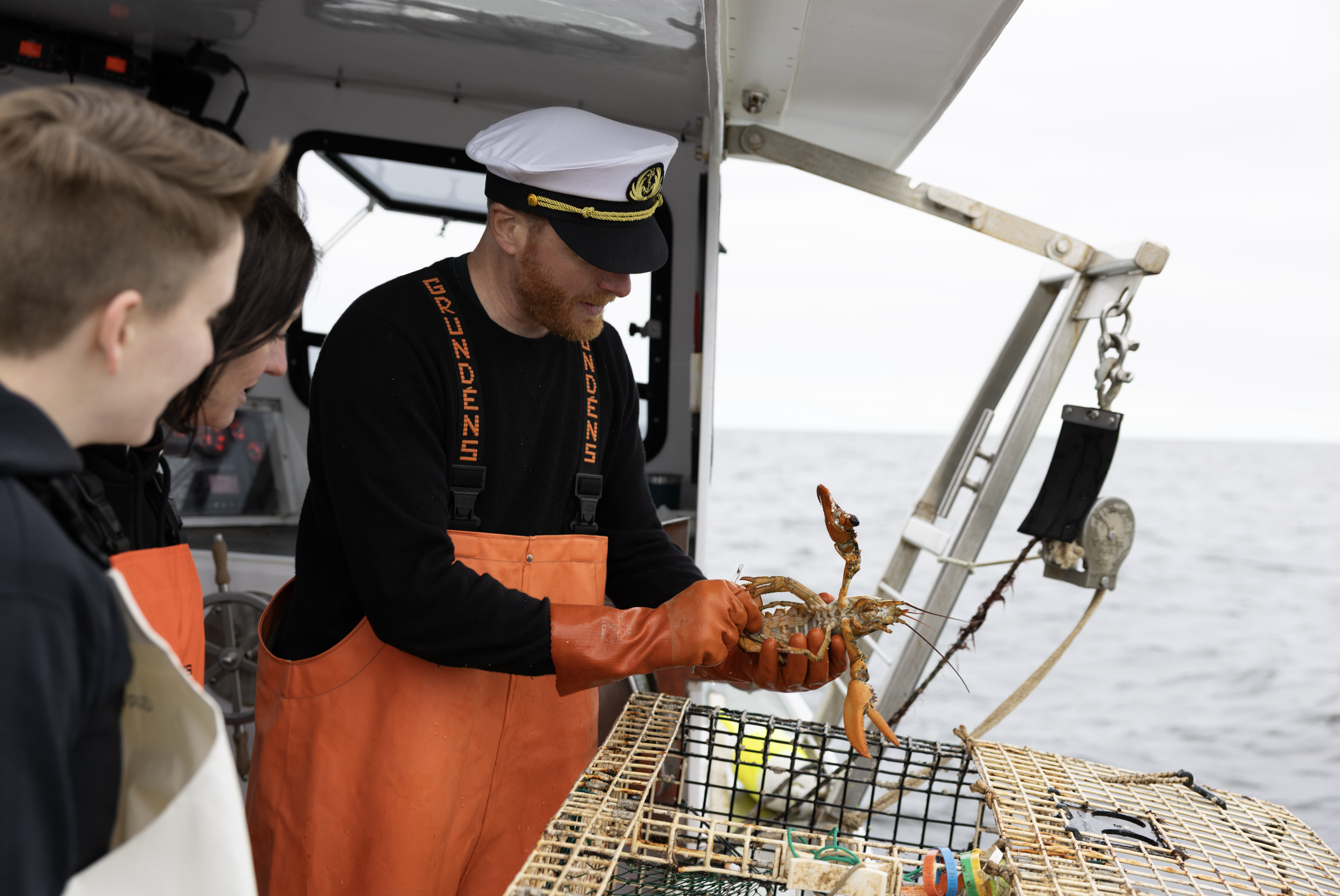 eloping on a charter boat in mid-coast maine hauling lobster
