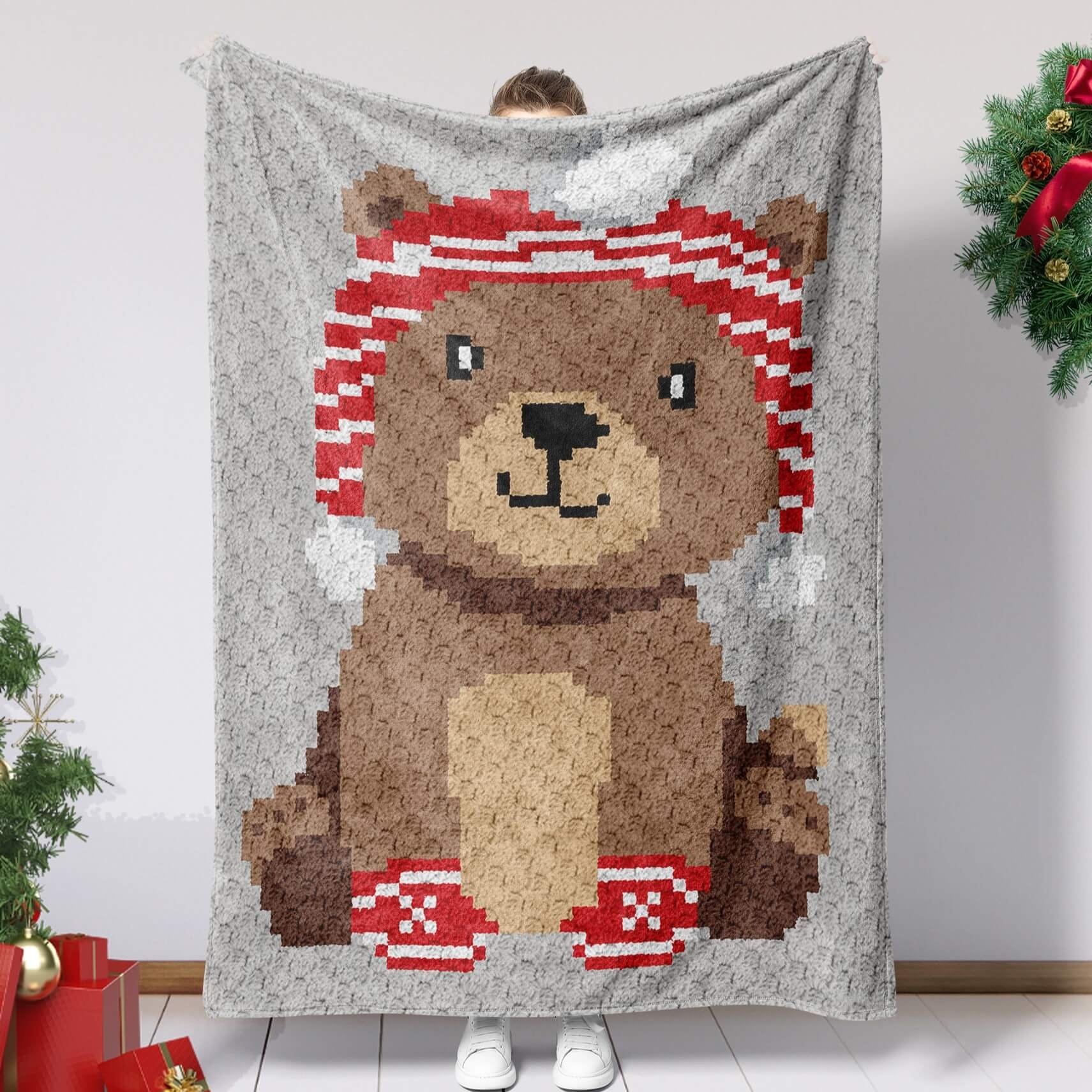 Winter Woodland Bear C2C Crochet Pattern with tree - Copy.jpg
