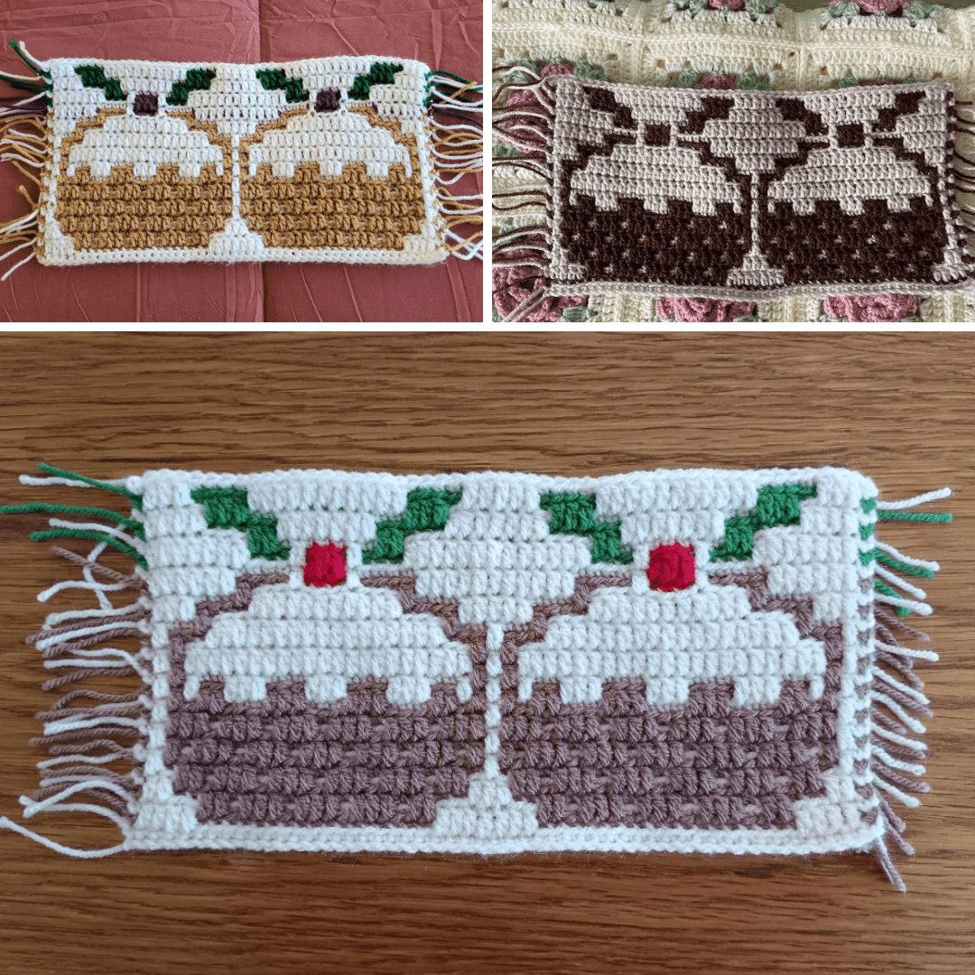 Christmas pudding mosaic motif tester grid tiny.png