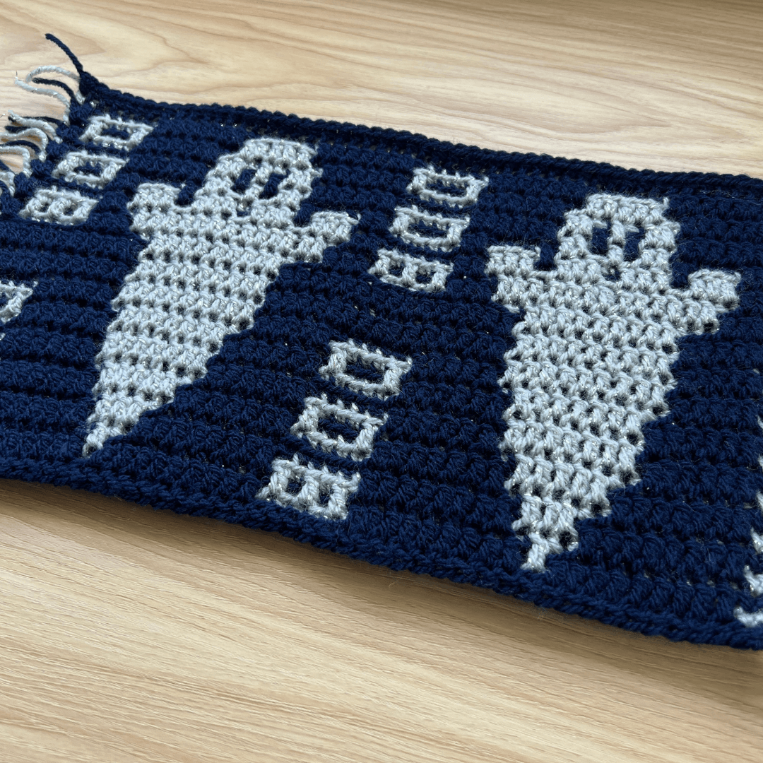 Boo-tiful Ghost Mosaic Motif - Crochet Pattern