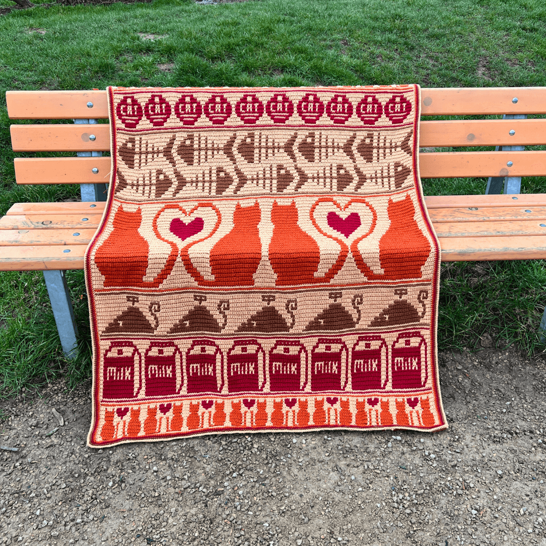 Purrfect Cat Blanket - Crochet Pattern