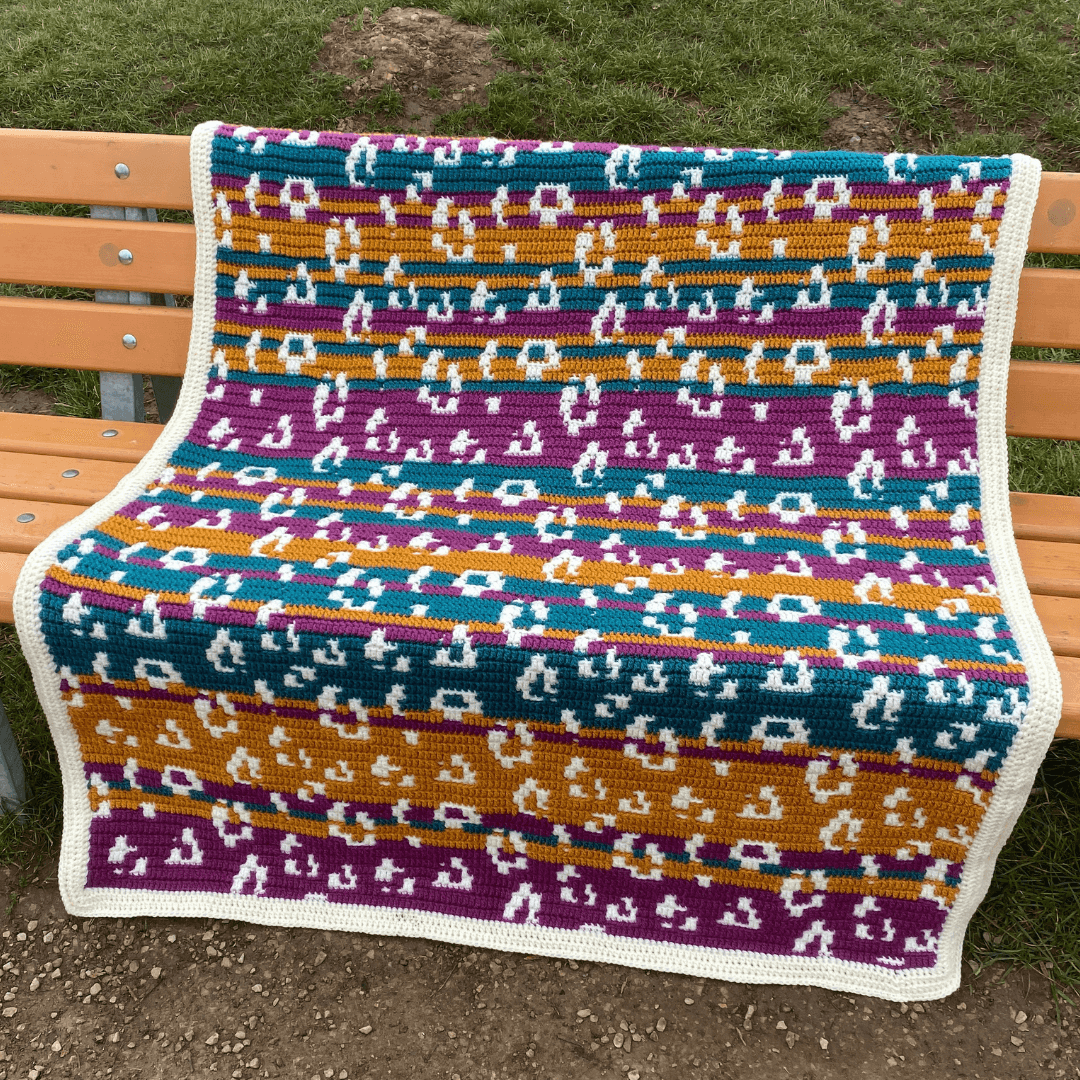 Wild leopard mosaic crochet blanket square tiny.png