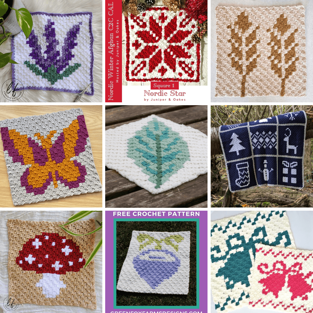 Photo inspiration: Mix And Match Textured Throw Blankets Reference: Mix And Match C2C Blanket Squares Elimee Designs