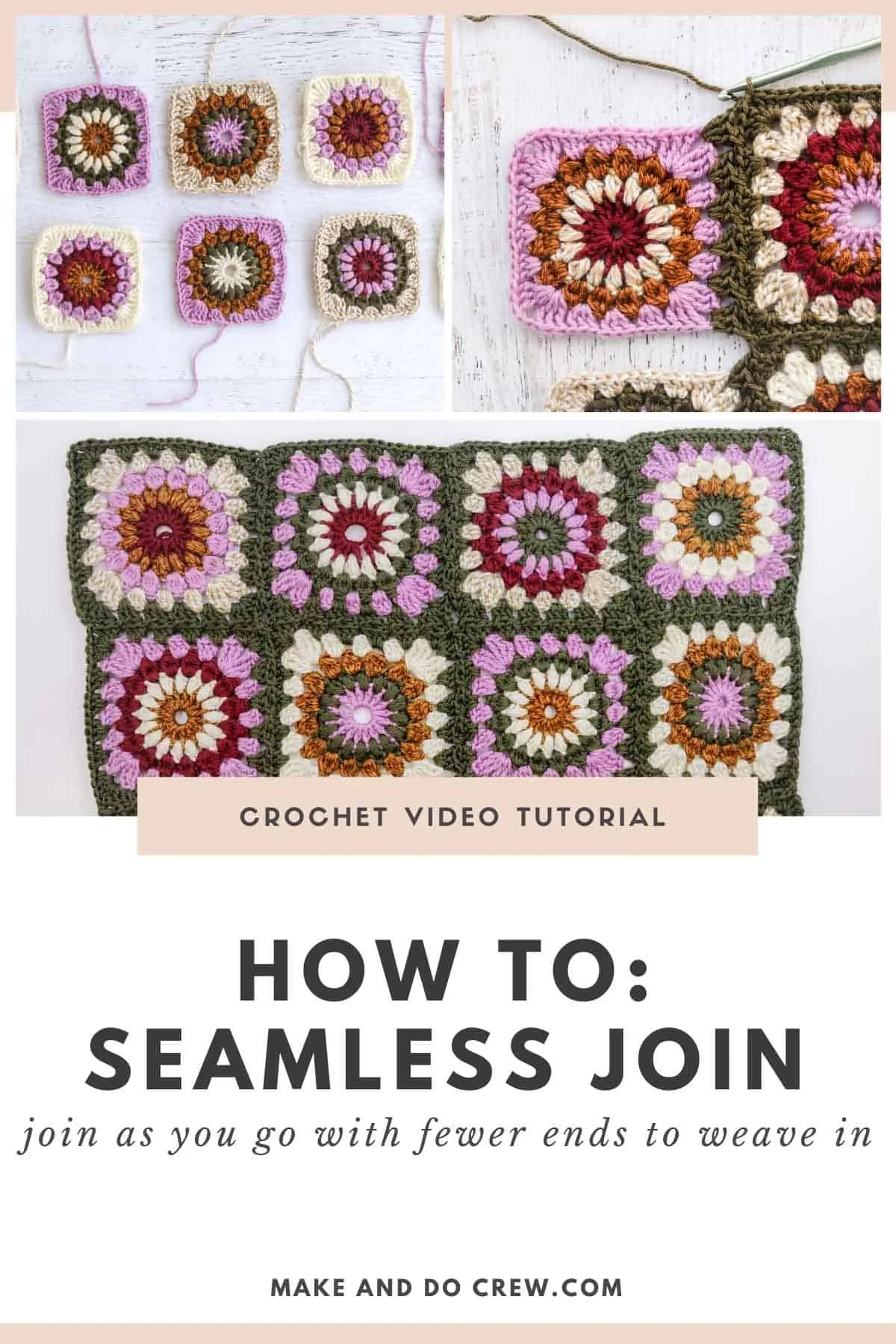 9 Ways To Join Crocheted Squares Elimee Designs Crochet Patterns