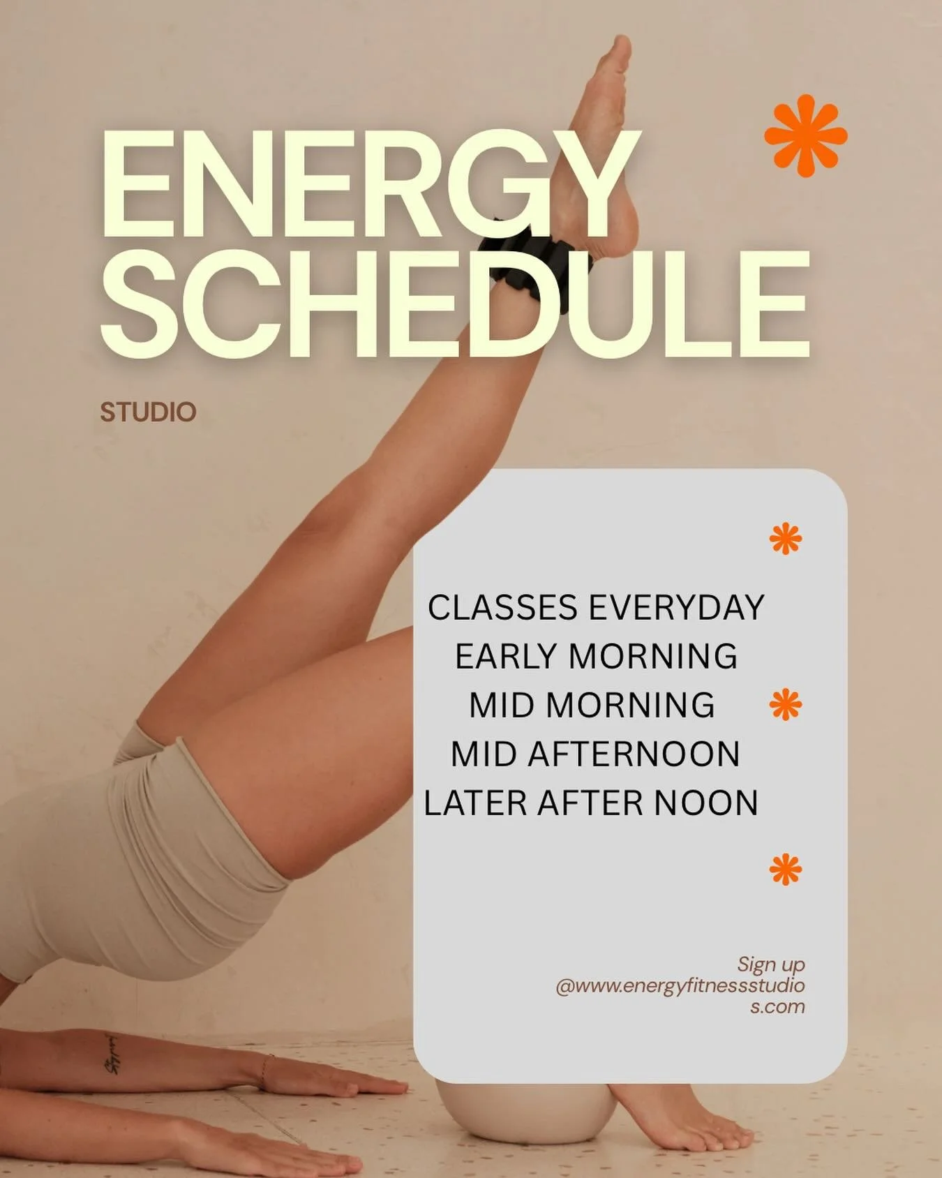 Have you hoped on our class schedule? CLASSES ALL DAY + EVERYDAY. 

The time is now to feel good and energize your body. ❤️&zwj;🔥

Www.energyfitnessstudios.com