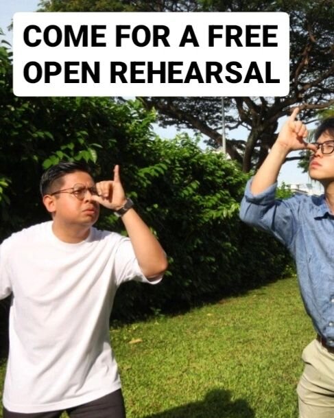 Ever wanted to try acting or directing theatre, but can’t stand the fame and fortune that comes with it? (lol)
If you have a ticket to our show, feel free to drop by for a *free* open rehearsal on 7 May 3-5pm! You'll get to get to play around