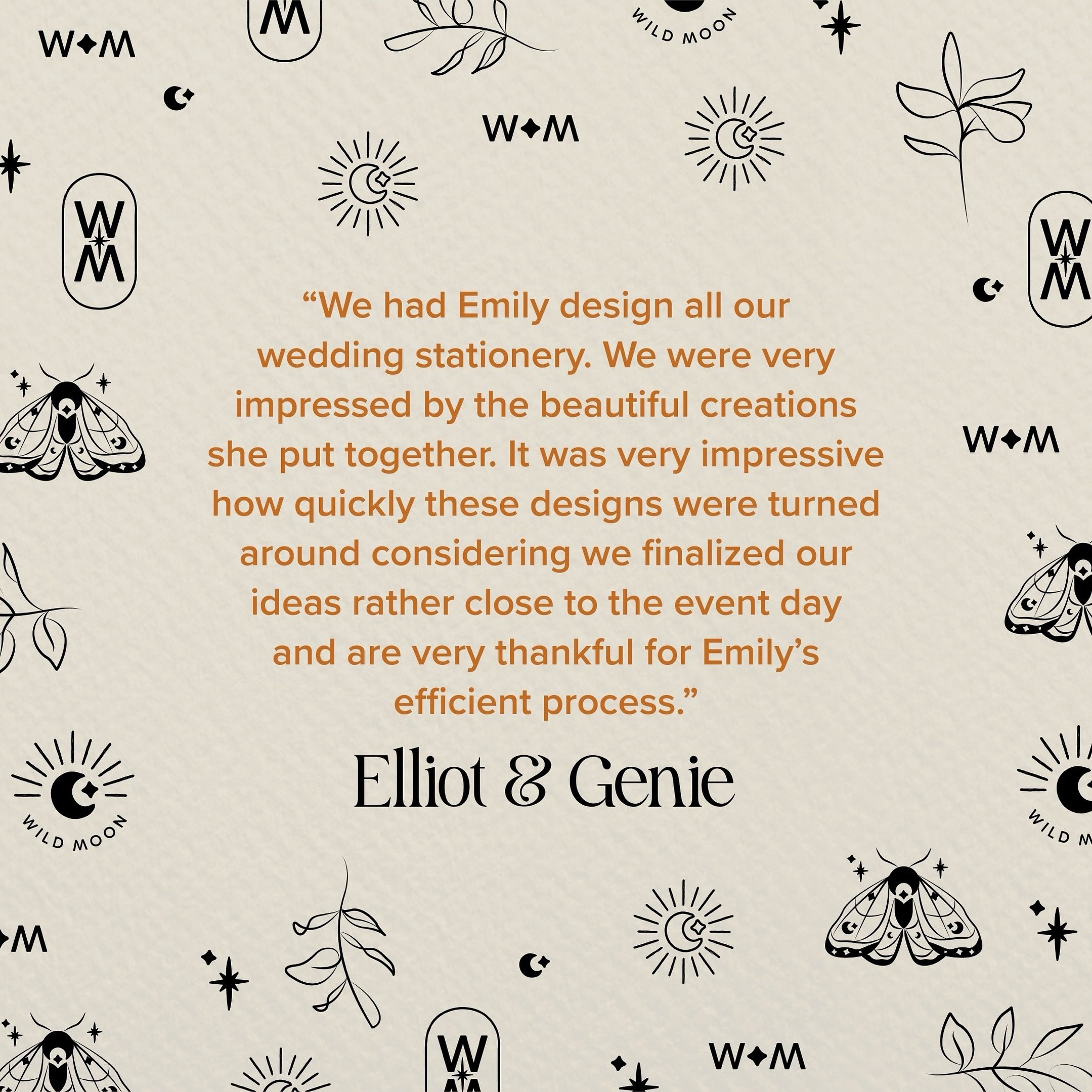 💌 LOVE NOTE 💌

I can&rsquo;t tell you how much I appreciate every review I get! Thank you so much Elliot and Genie. ✨

If you&rsquo;d like to leave me a review you can do so by googling Wild Moon Wedding Stationery 🖤

#weddingsupplier #weddingstat
