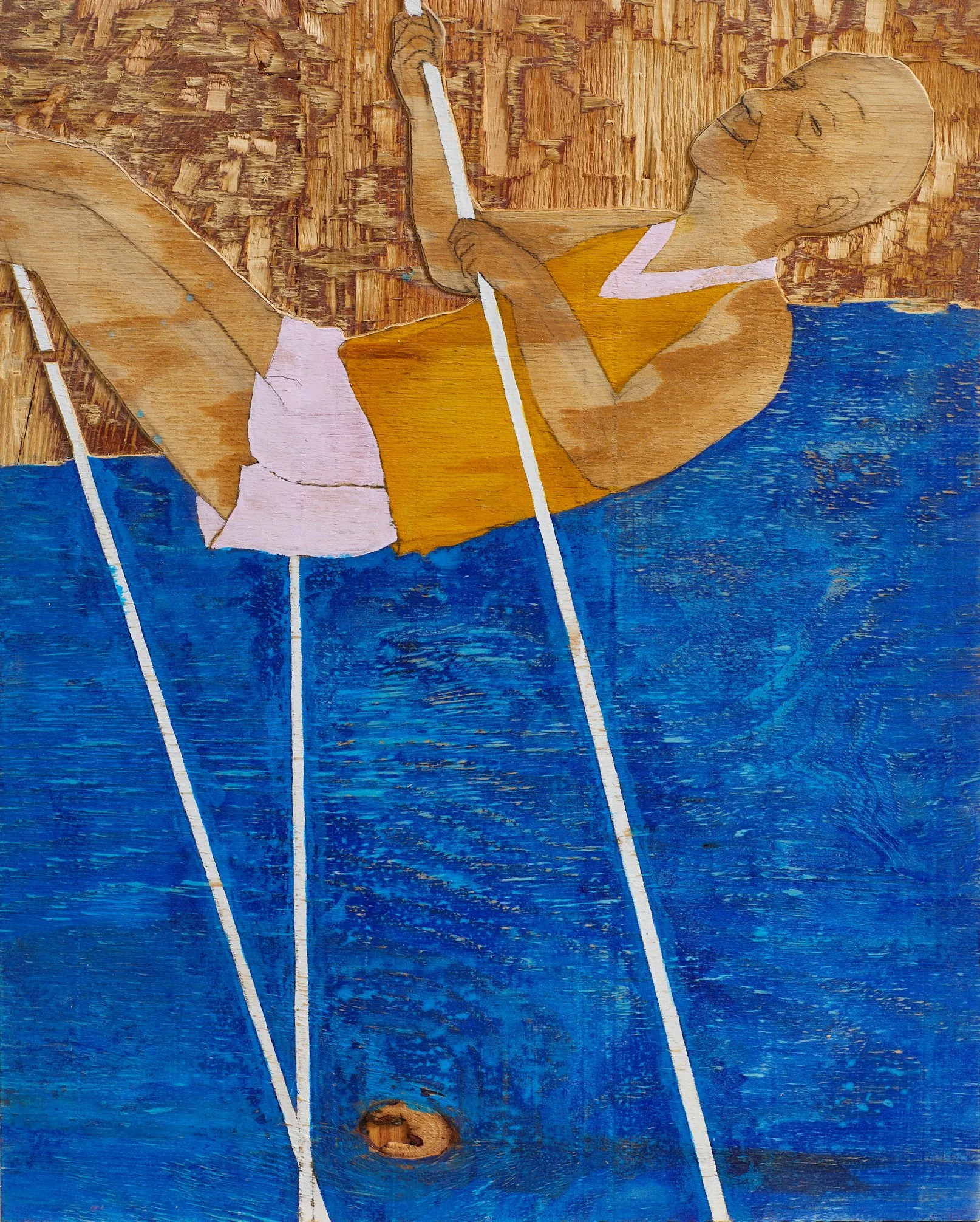 "vertikal und horizontal mobil" 2025 MT/Holz 67 x 54 cm