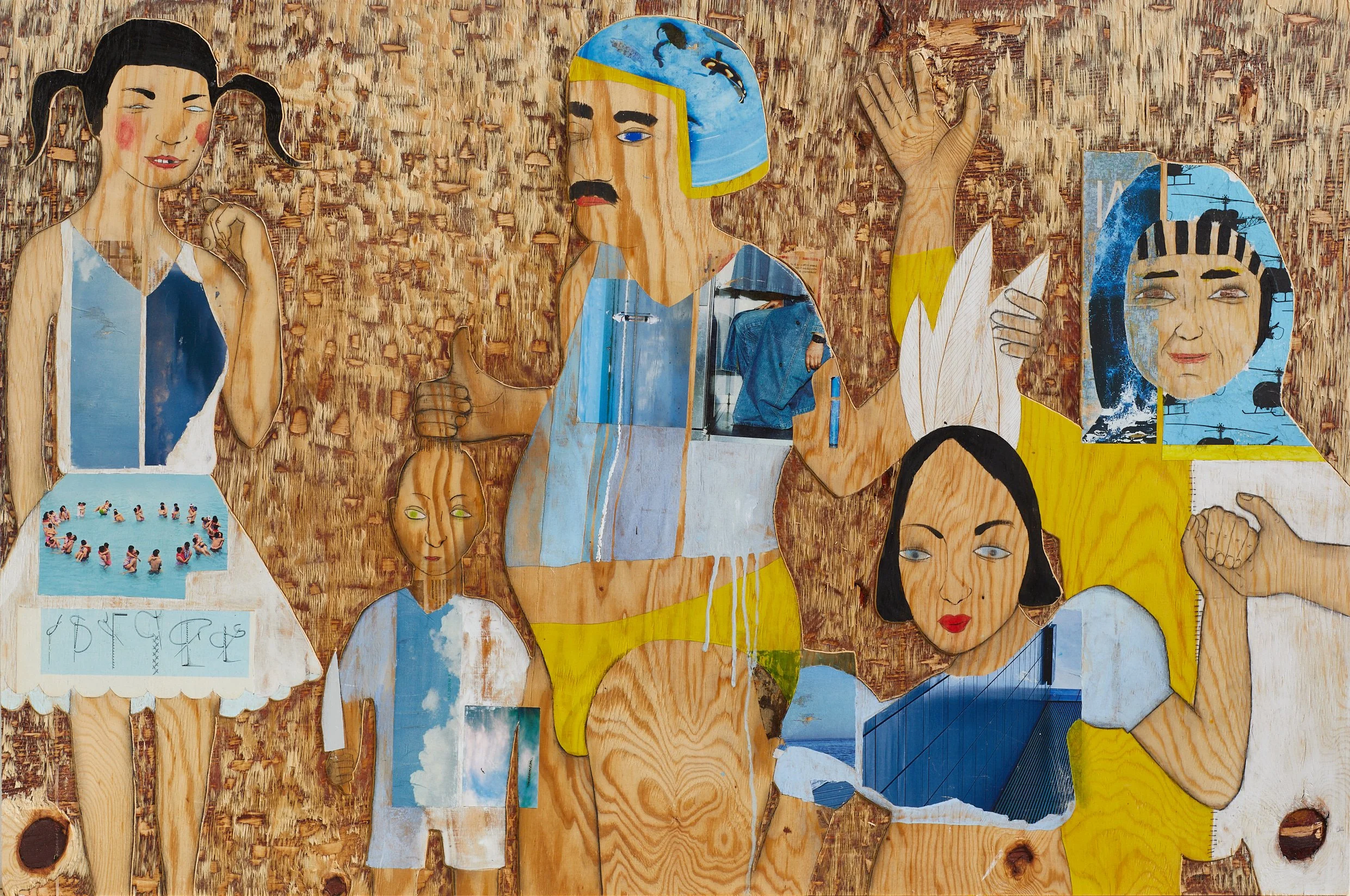 "five" 2025 MT/Holz 88 x 130 cm