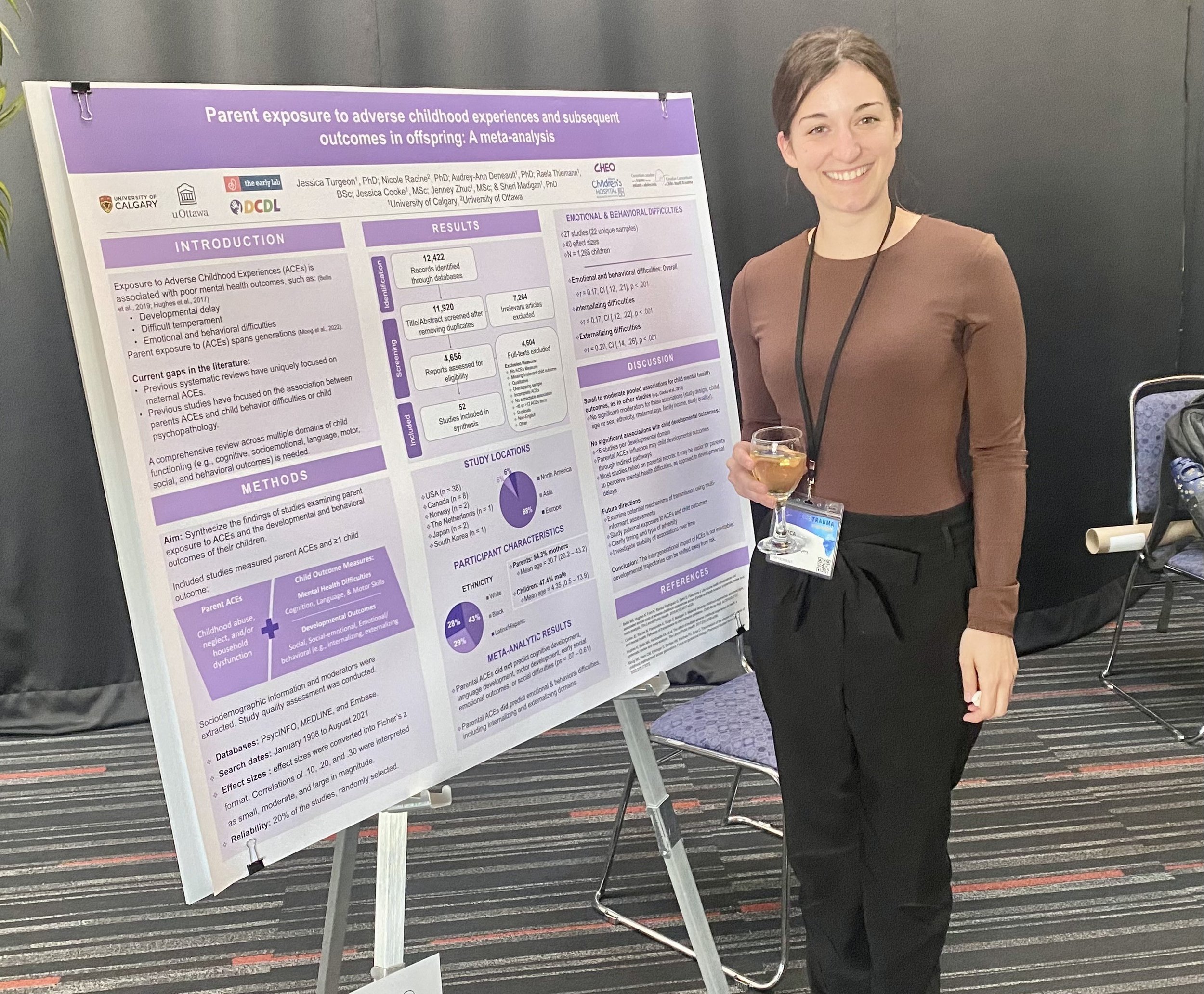 Consortium on Child & Youth Trauma 2023 Symposium- SSHRC Postdoctoral Fellow Dr. Jessica Turgeon presenting her research on Parent Exposure to ACE's and the Outcomes on Offspring.