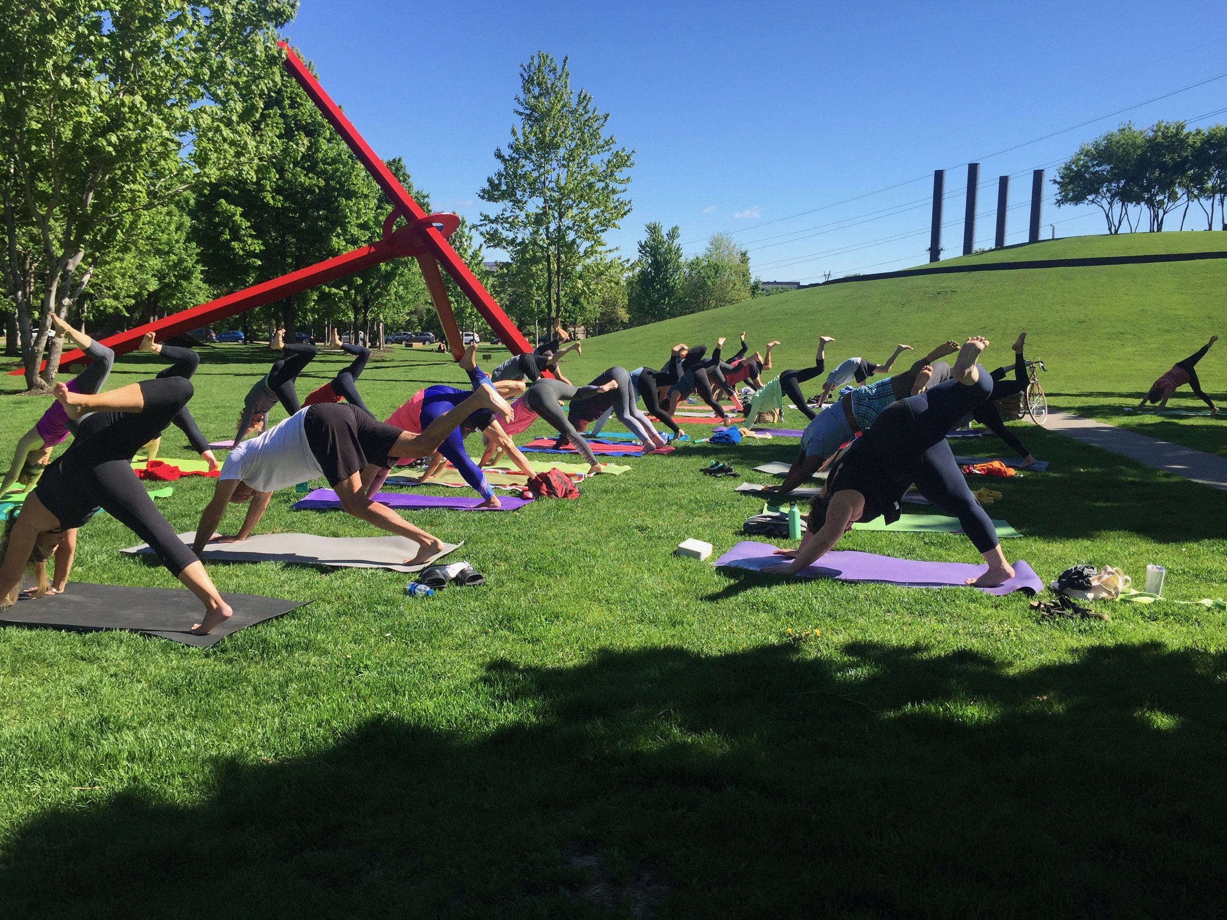 Good morning, all. Rain, rain, go away! !  The weather has decided to once again, not cooperate. Yoga is cancelled with the hope of a better forecast for enxt Saturday.  Thank you for your patience with these Saturday showers. L