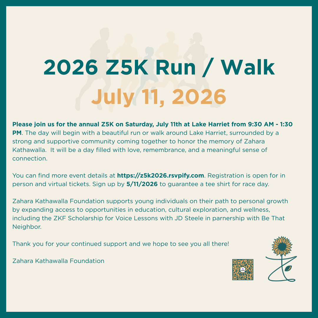 Zahara Kathawalla Foundation Run/Walk