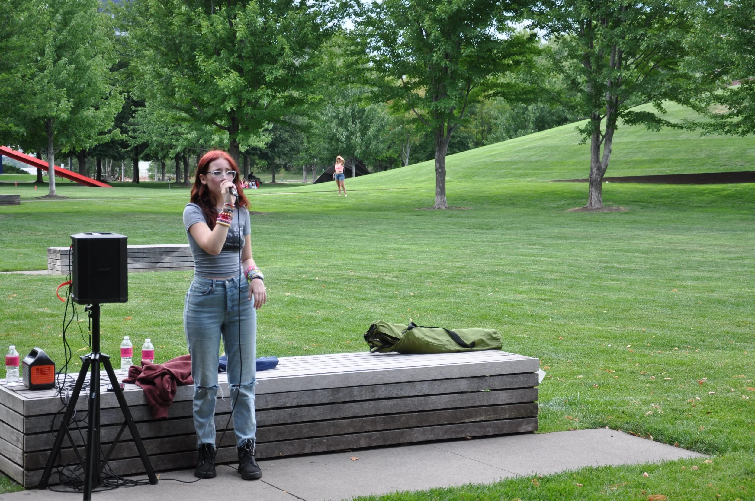 Sallie Steele Birdsong Scholarship singers in Gold Medal Park