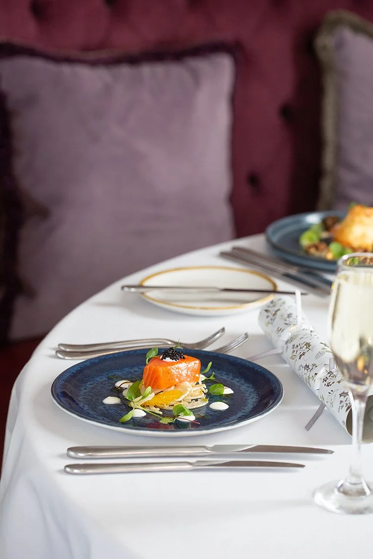 Salmon dish at Washingborough Hall.