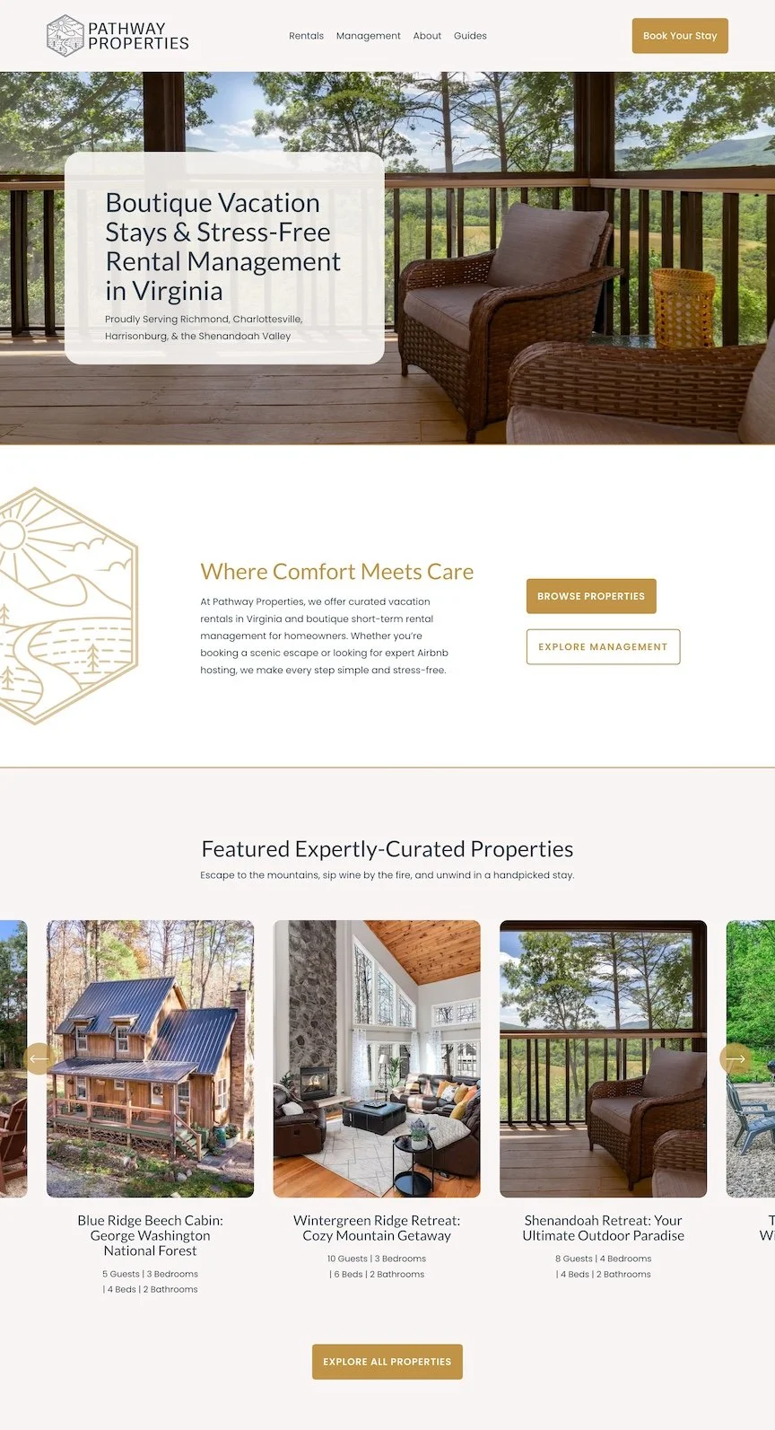 Pathway Properties Homepage Design