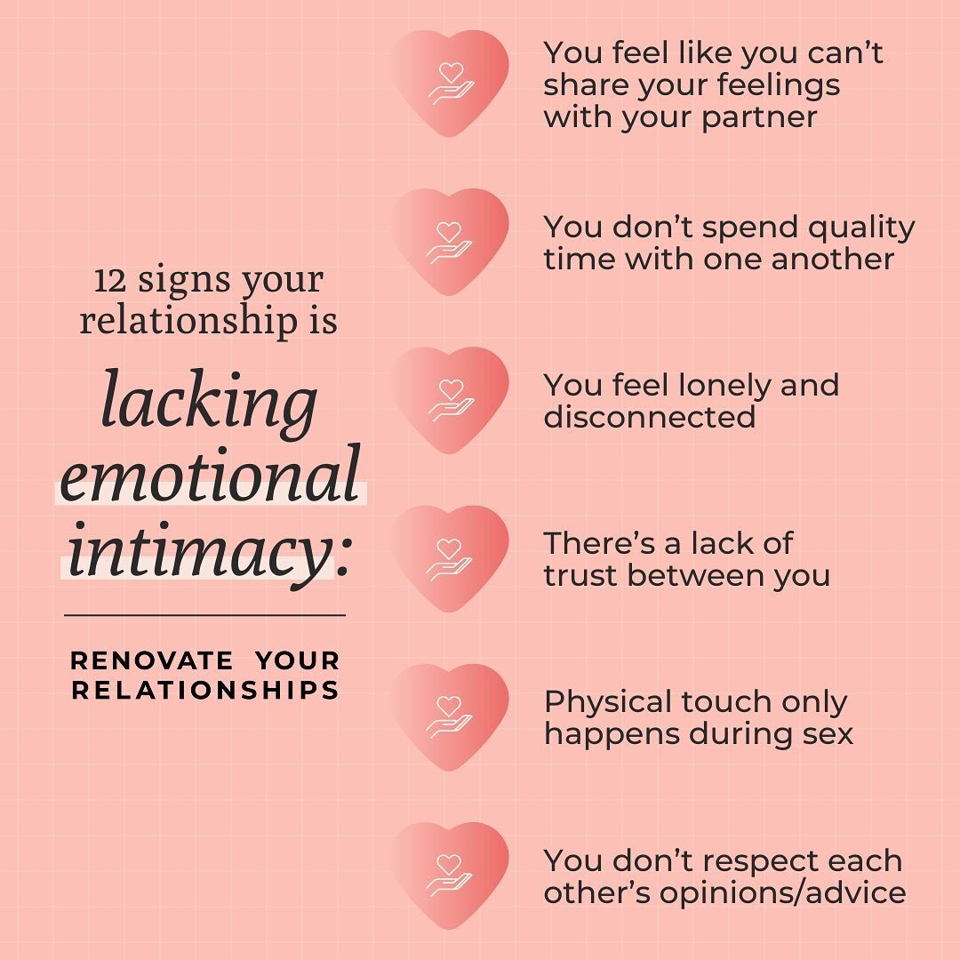 Let&rsquo;s shoot it straight&hellip; emotional intimacy is the foundation of all healthy relationships and without it your relationship is in BIG trouble. 😳

A study done by psychologists from the California Divorce Mediation Project found that the