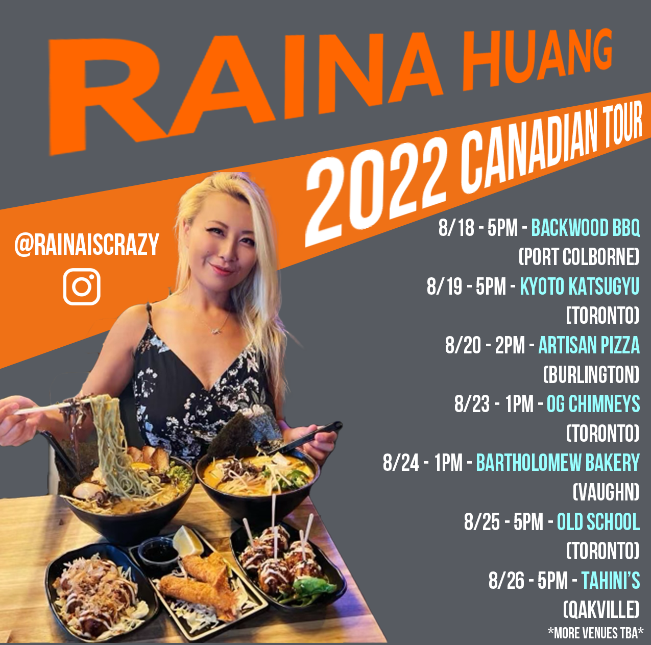 Raina Huang Canadian Tour 2022