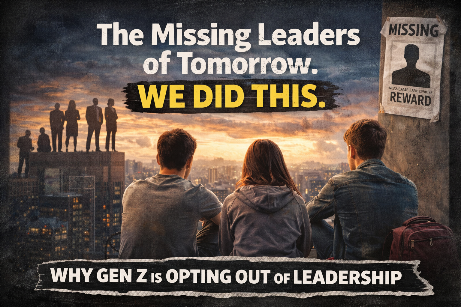 The missing leaders of tomorrow. we did this.