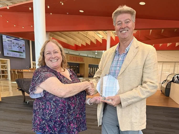 Incoming President Holly Pangrace and Outgoing President Marv Briskey