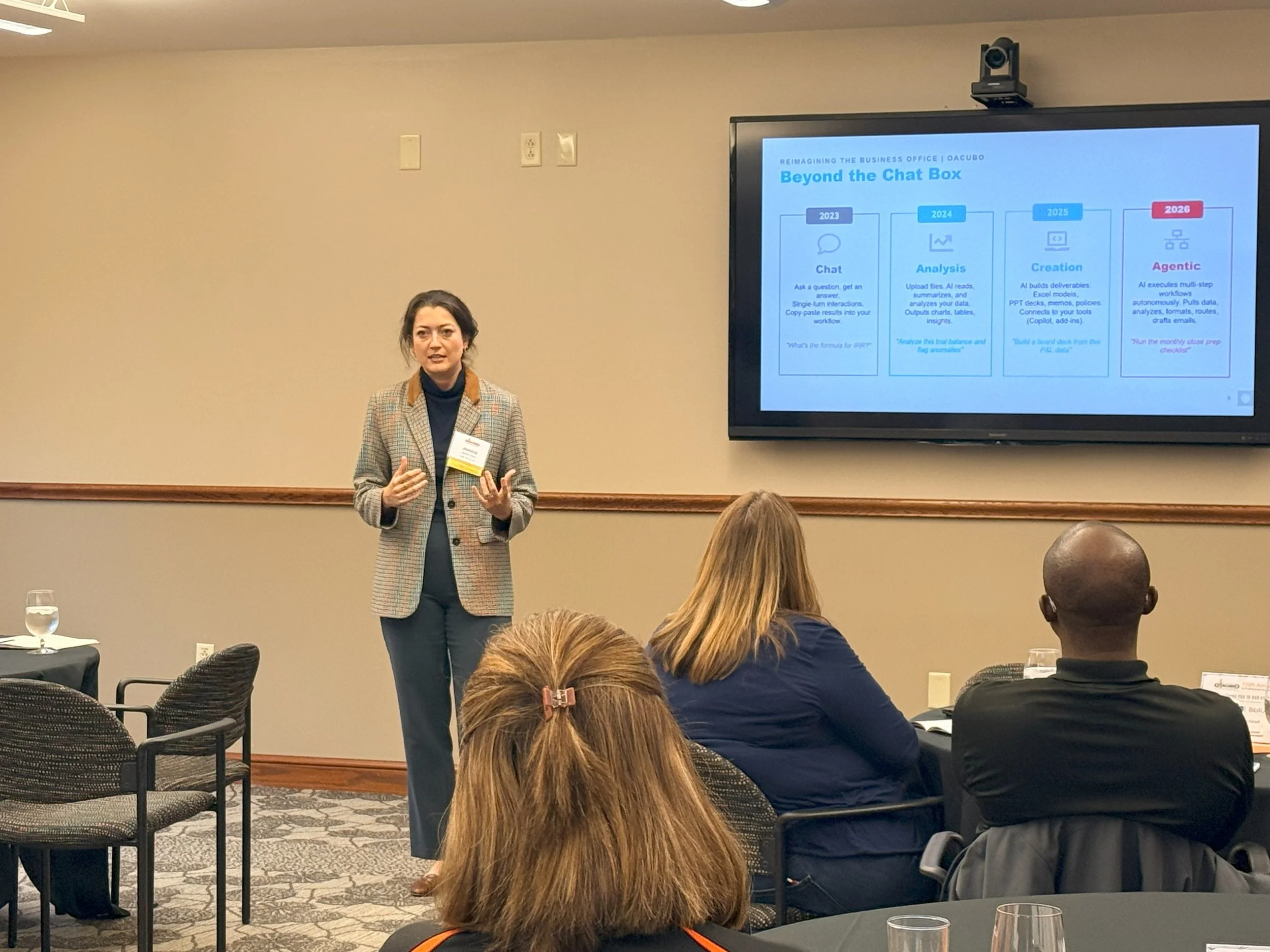 Presenter Jessica Carius with Baker Tilly