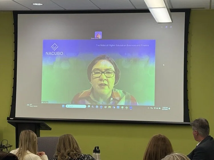 Speaker Liz Clark with NACUBO