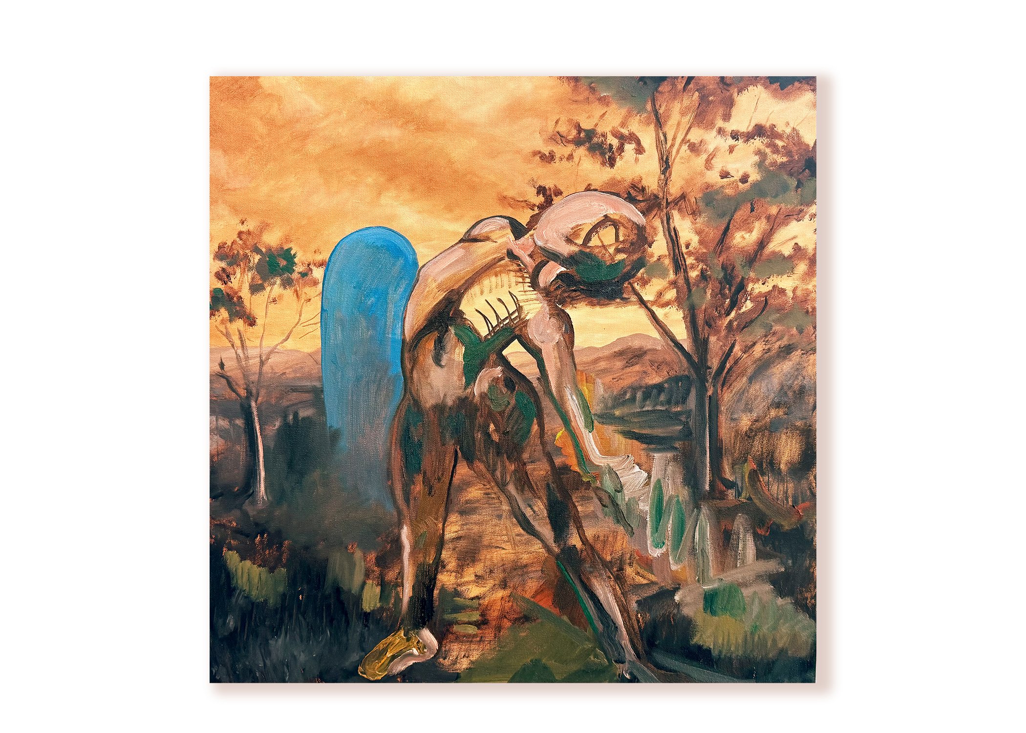 untitled, figure (blue) | 2026 | 20 x 20 i