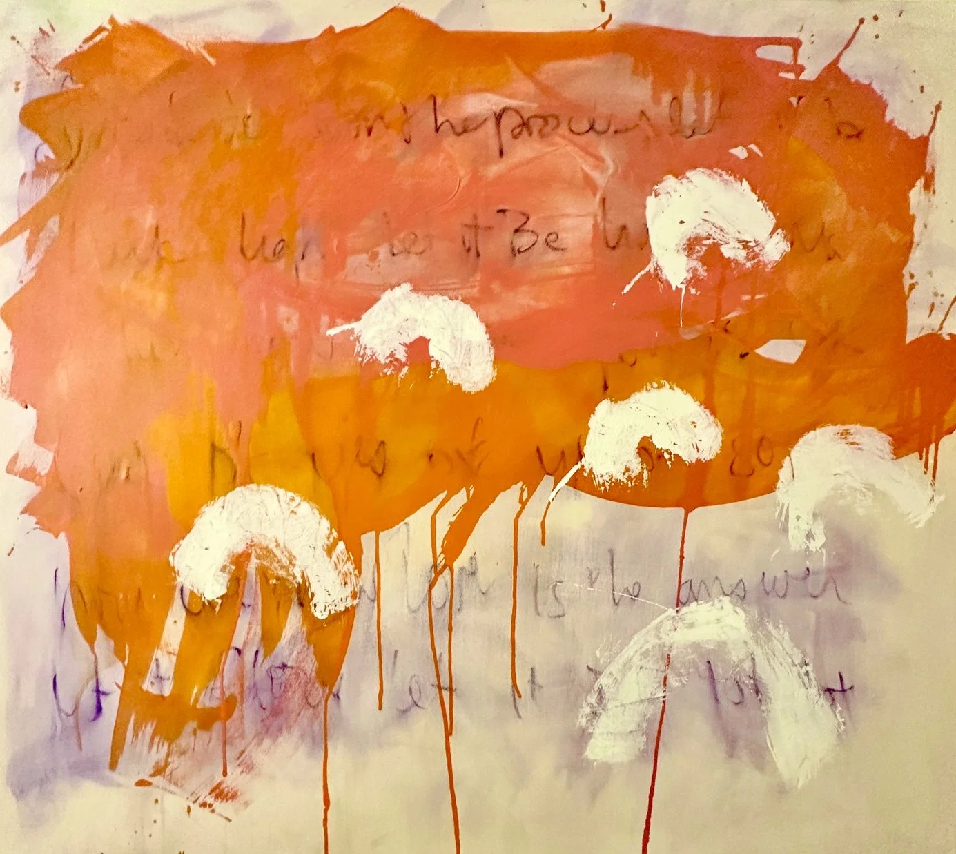 "Love is the Answer" 50" x 60" Acrylic on canvas
