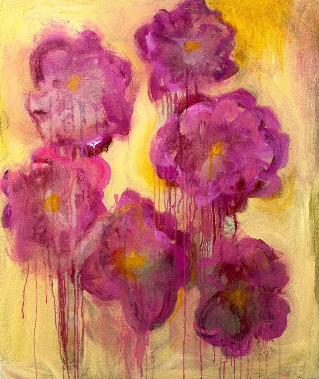 "Blush" 38" x 34" acrylic on canvas
