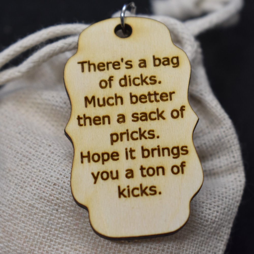 Wooden Bag of Fucks Tokens (for Couples) — Three Turtles Designs