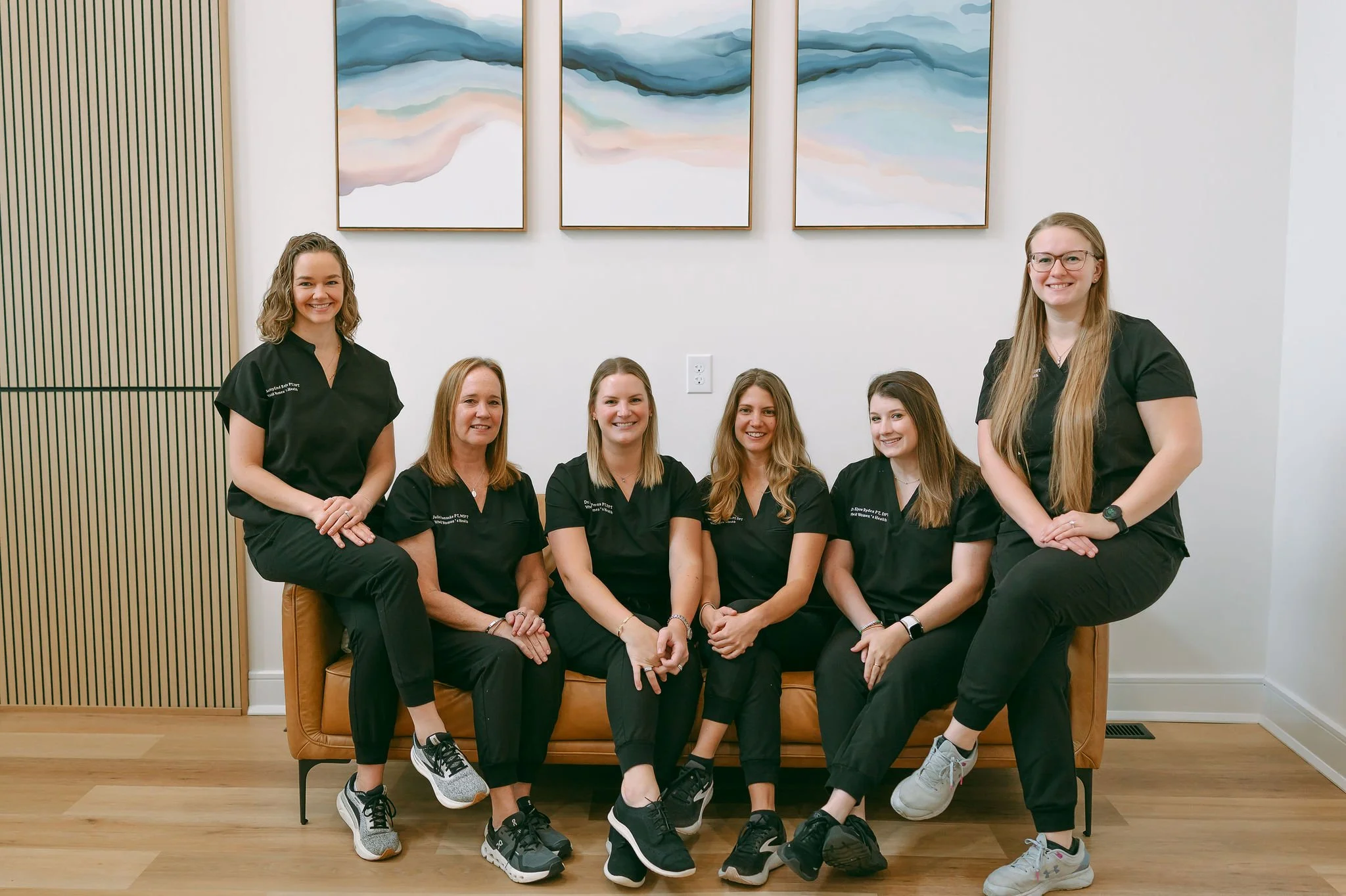 A photo of the pelvic floor physical therapy team at Vivid Women's Health in our Doylestown pelvic floor physical therapy office.