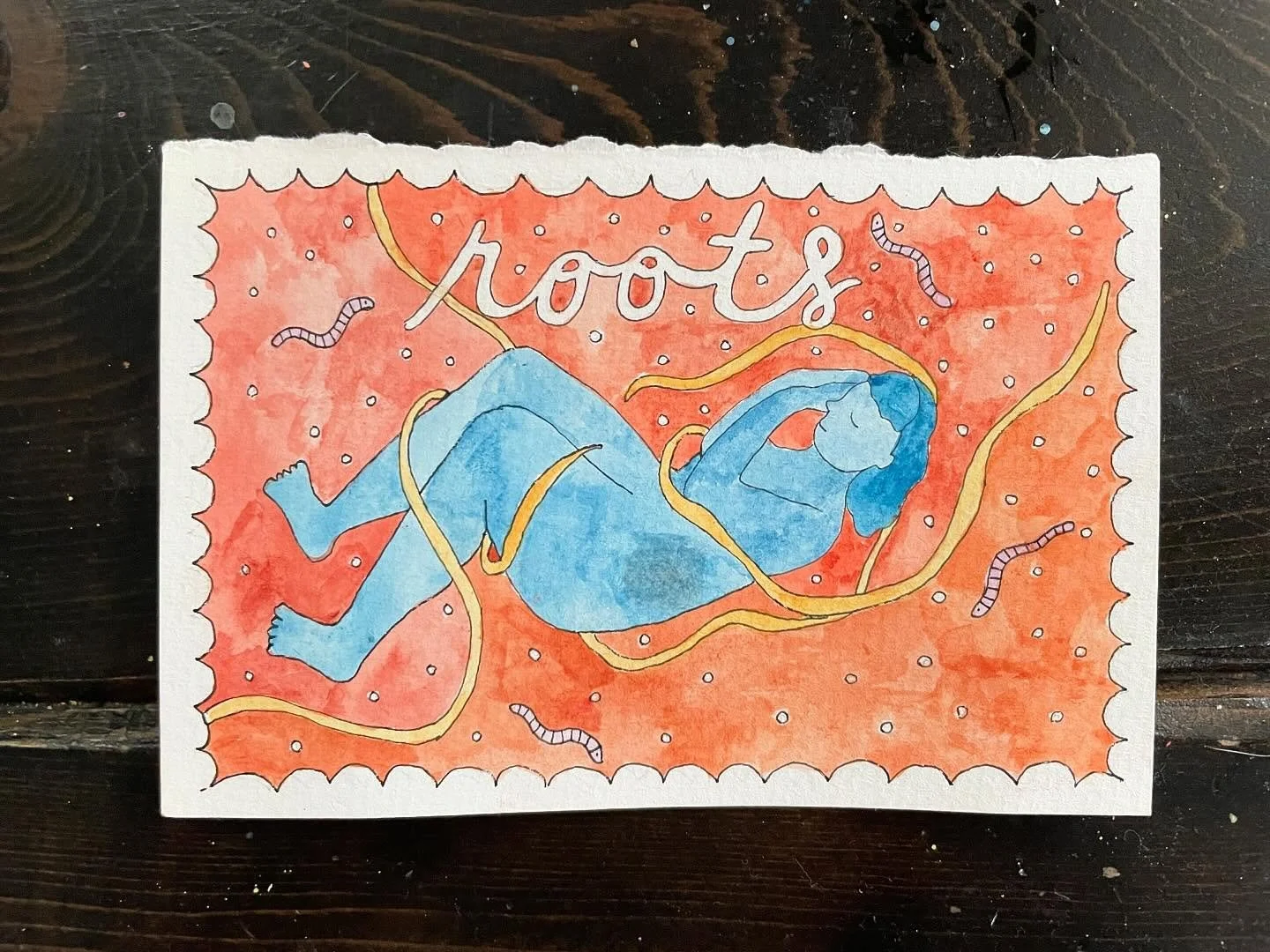 Day 18: Roots (AVAILABLE)

I am participating in Art Not Shame&rsquo;s Art-a-thon by making an artwork a day to help fundraise for their new accessible art hub in Downtown Guelph. 

4&rdquo;x6&rdquo; watercolour and ink. Available for purchase throug