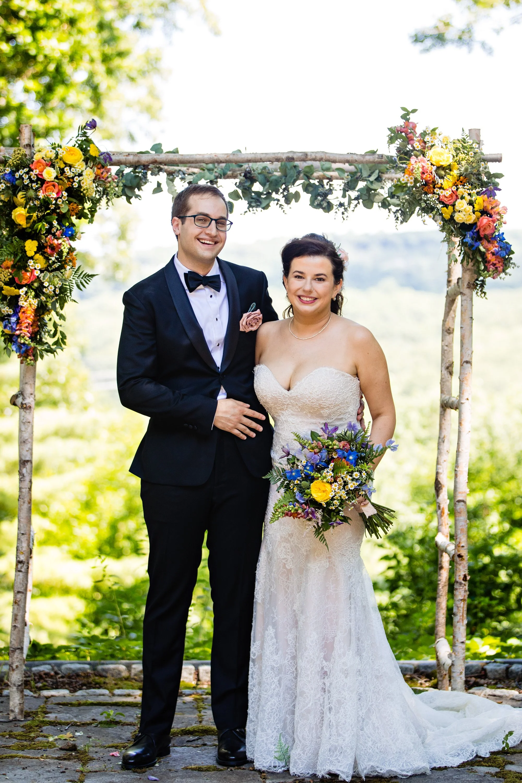 White Birch Wedding Arch