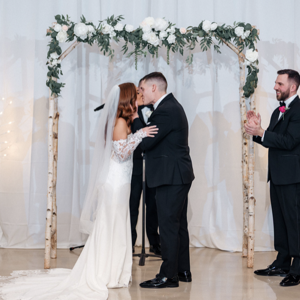 White Birch Wedding Arch