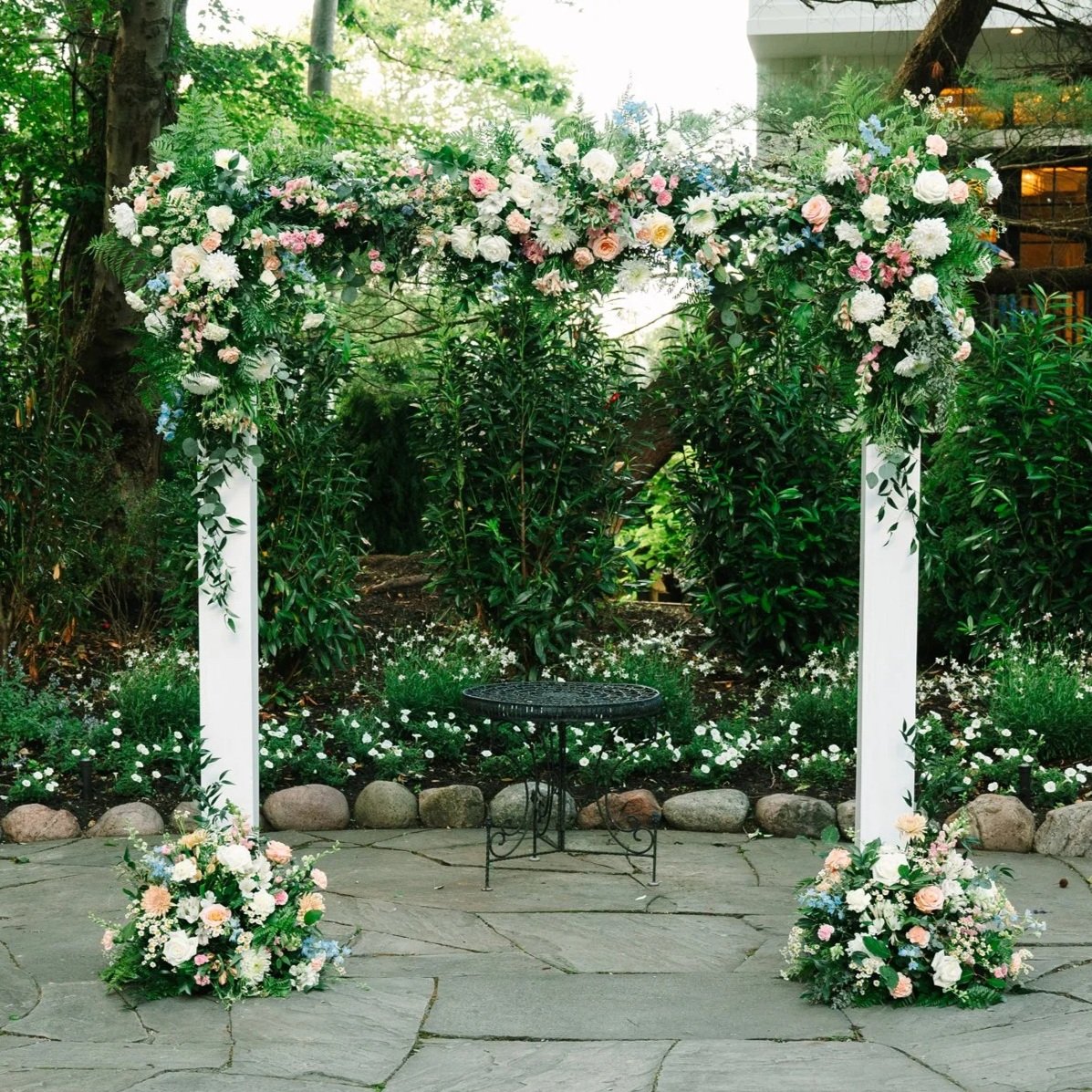 White Wood Beam Arch