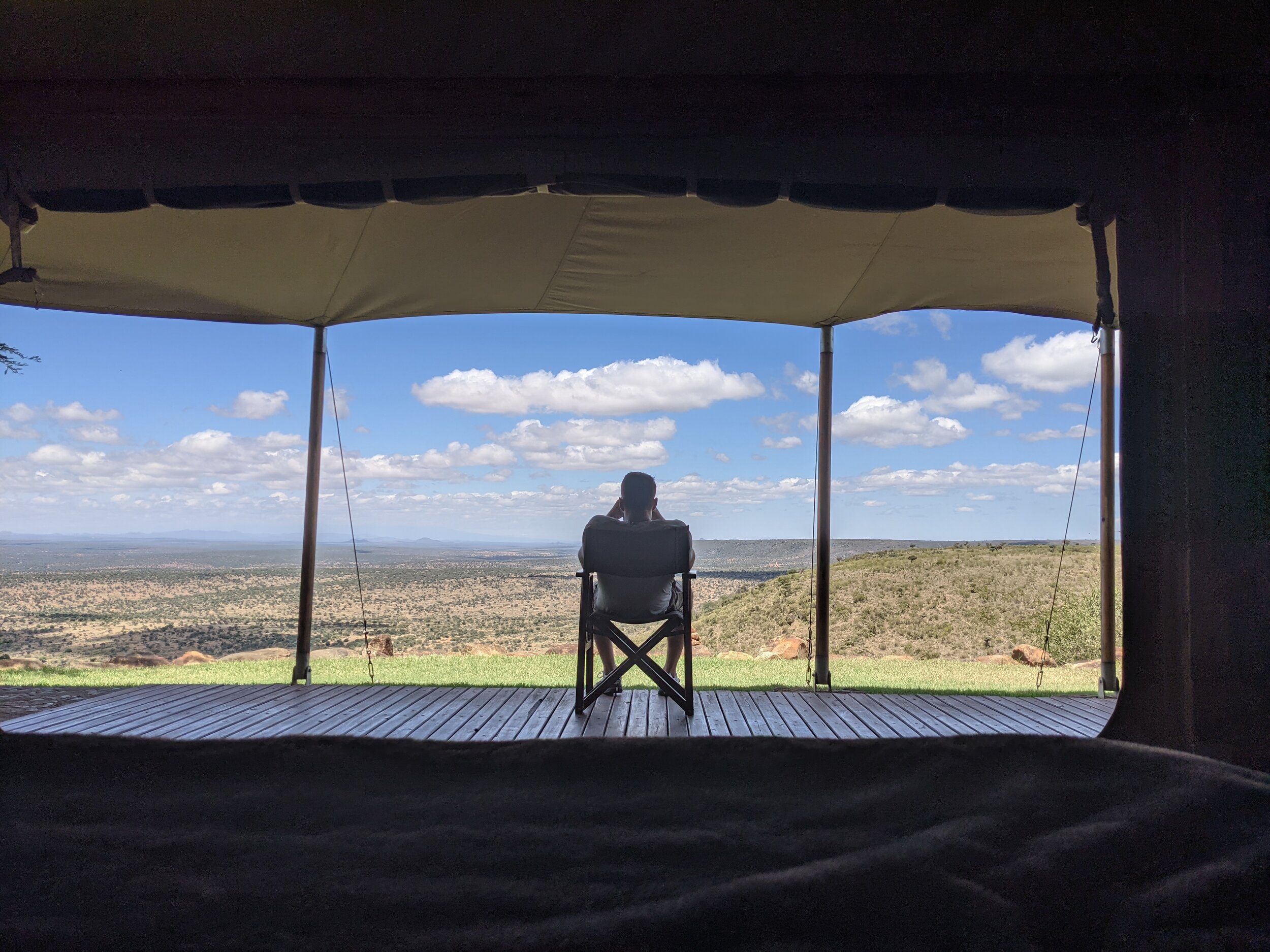  Taking in the magnificent views from our tent 