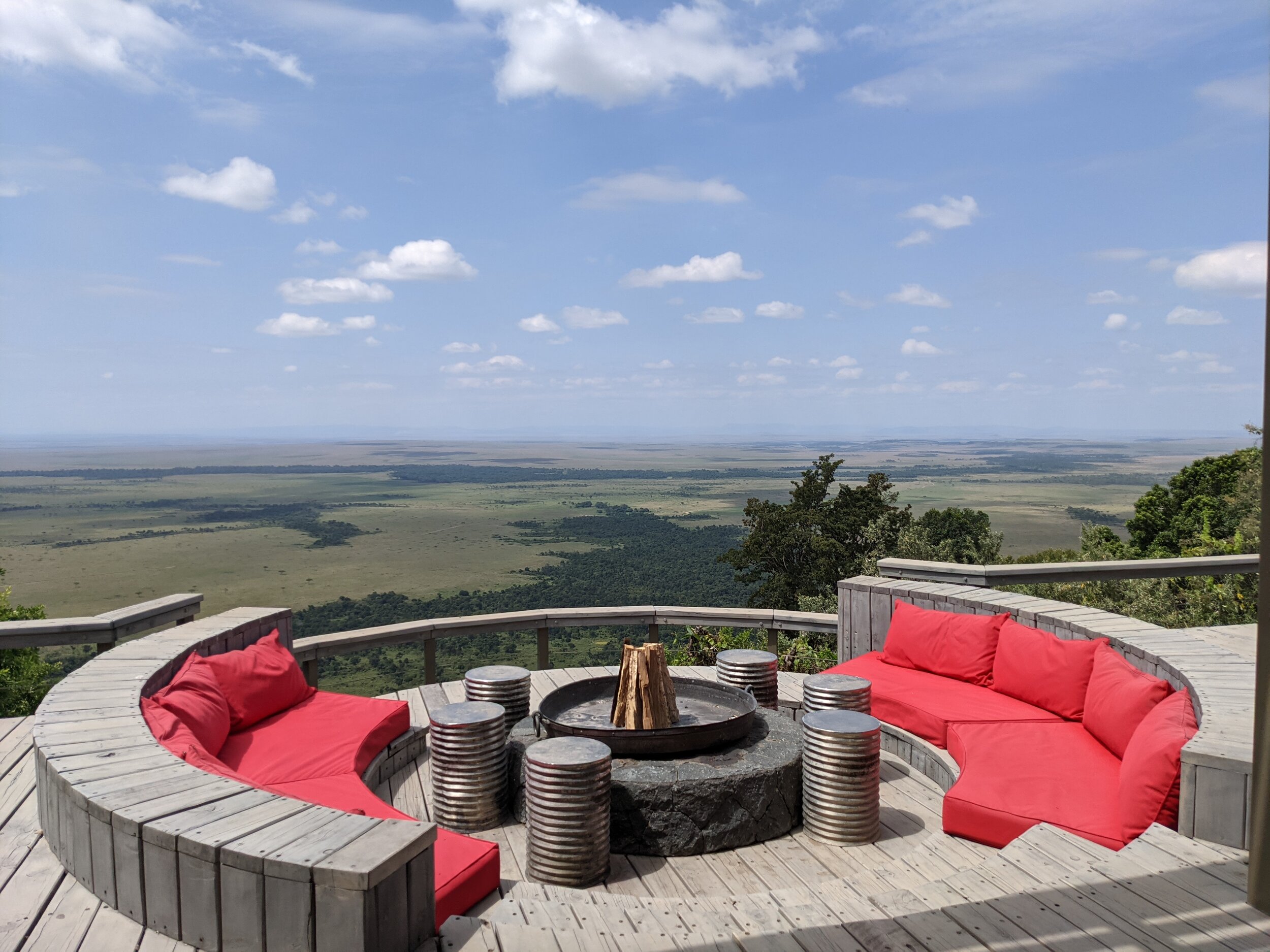 The incredible view from Angama Mara overlooking the Oloololo escarpment 