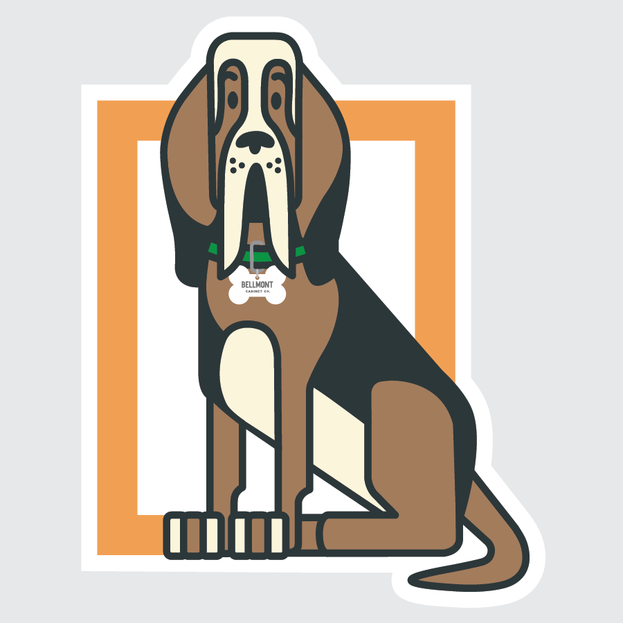 Bellmont Bloodhound Sticker | Adobe Illustrator