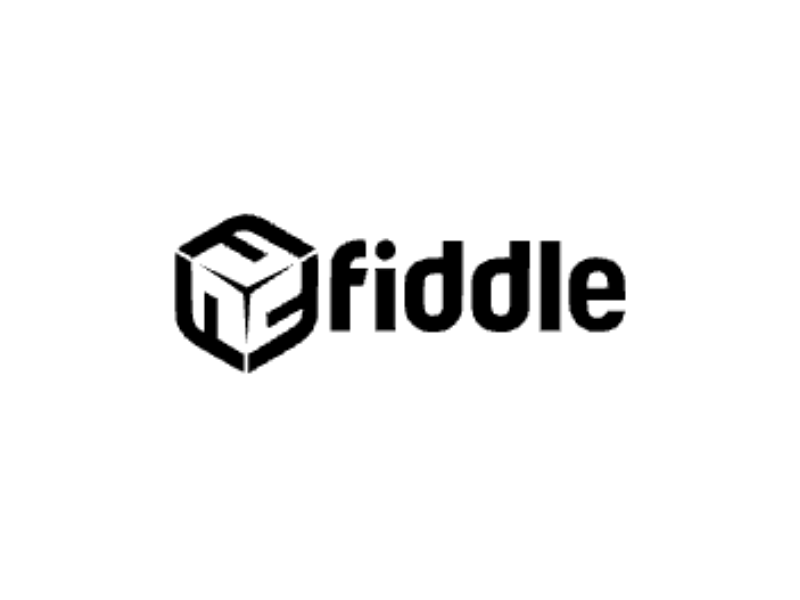 Fiddle logo with a geometric cube icon and the word 'fiddle' in bold black letters.