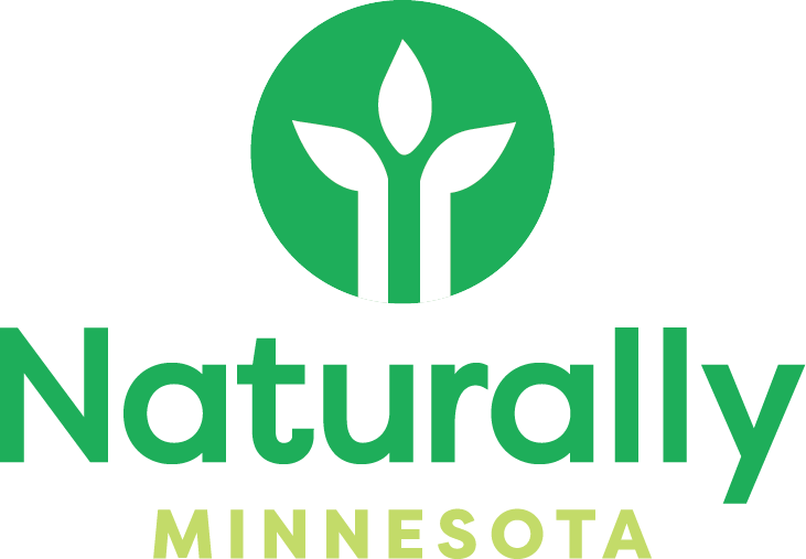 Naturally MN secondary logo green and yellow plant logo