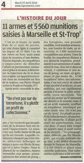 11 armes et 5560 munitions saisies à Marseille et St-Trop'