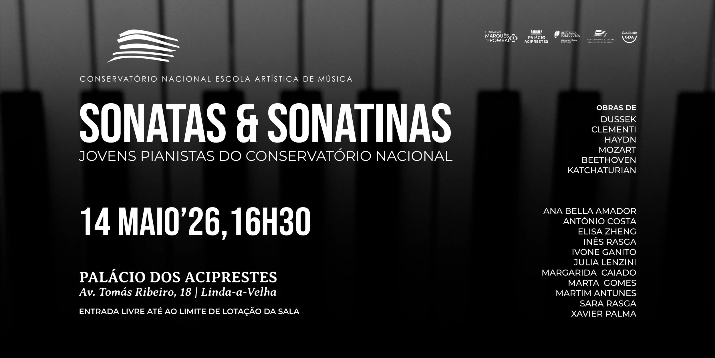 RECITAL DE PIANO - SONATAS & SONATINAS | ALUNOS DO CONSERVATÓRIO NACIONAL