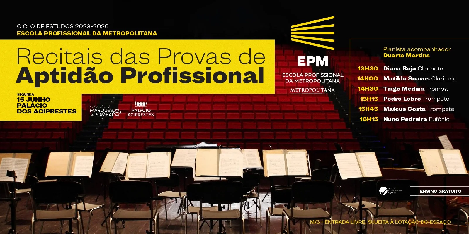 Recitais das Provas de Aptidão Profissional - EPM