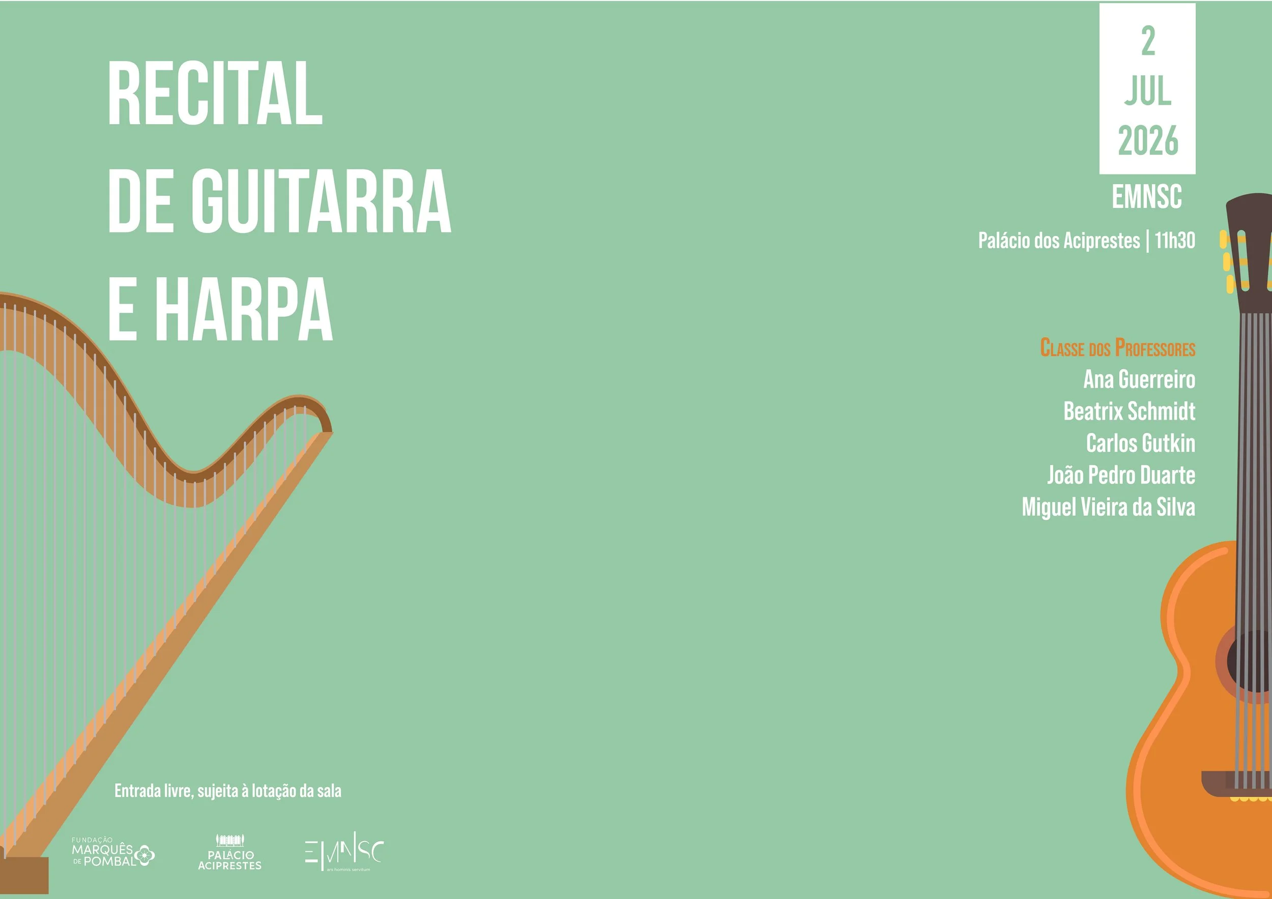 Recital de Guitarra e harpa - EMNSC