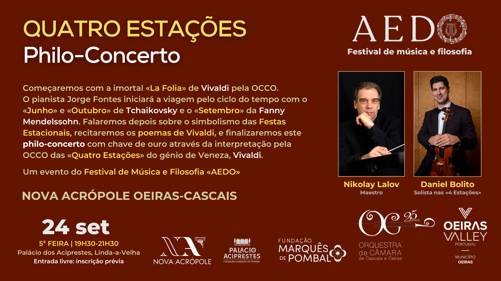 Festival de Música e Filosofia «AEDO» | Nova Acrópole Oeiras-Cascais 